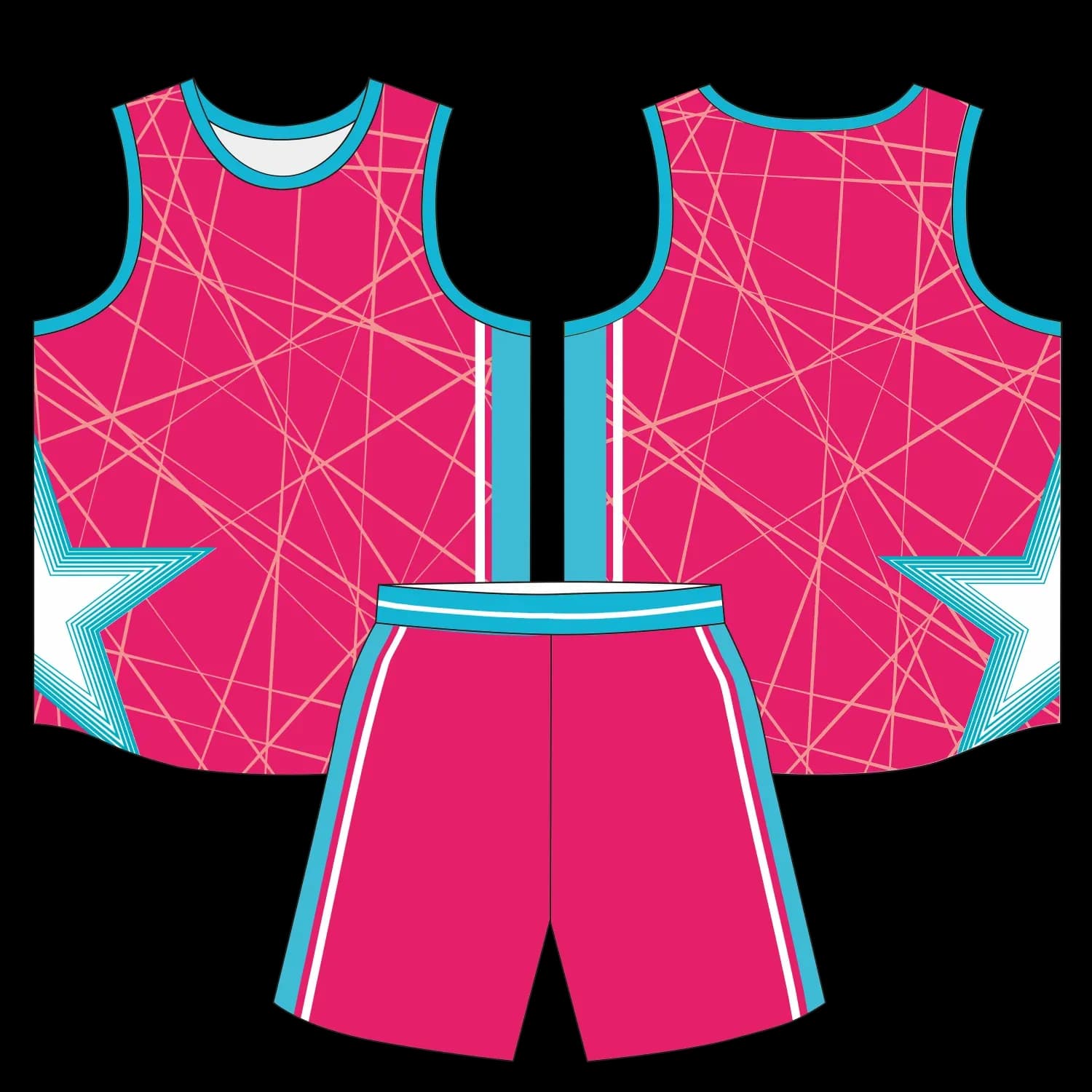 Custom basketball uniform design B44