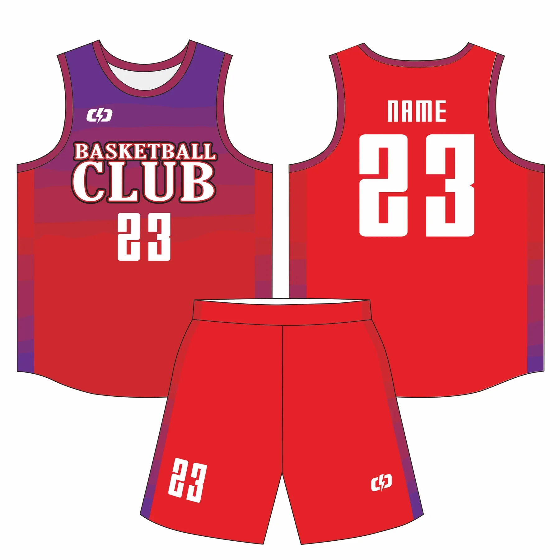 Custom basketball uniform design B74
