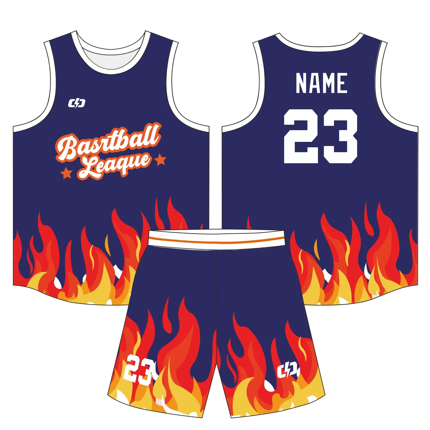 Custom basketball uniform design B29