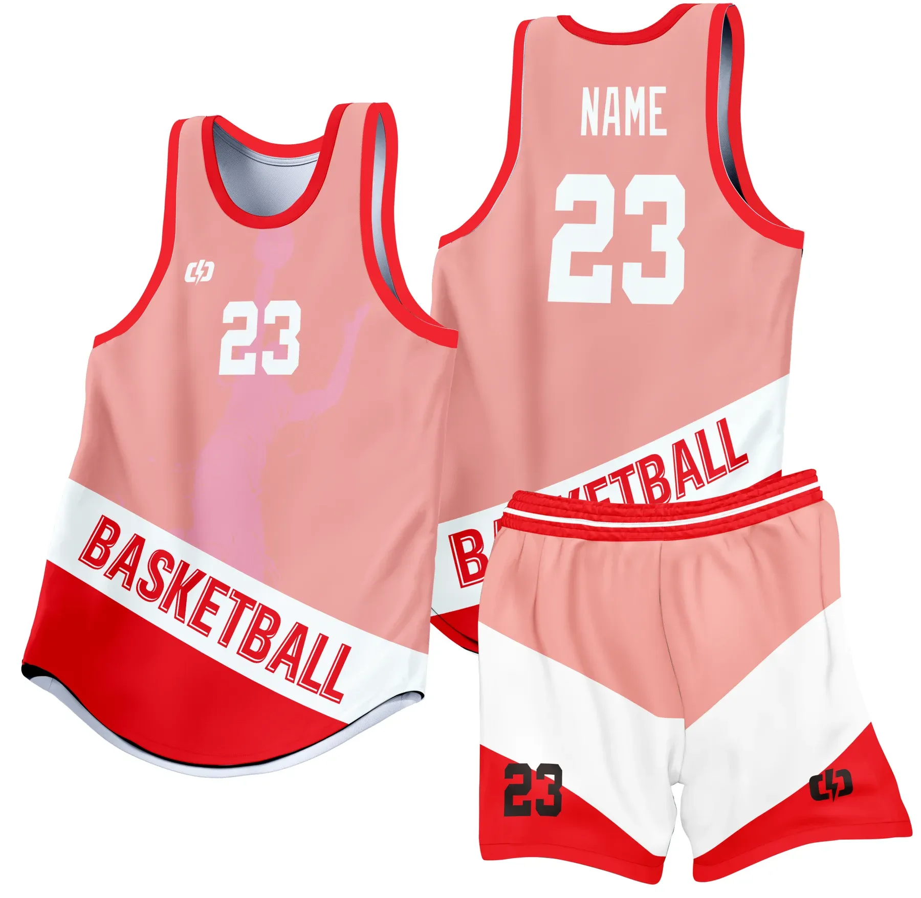 Custom basketball uniform design B45