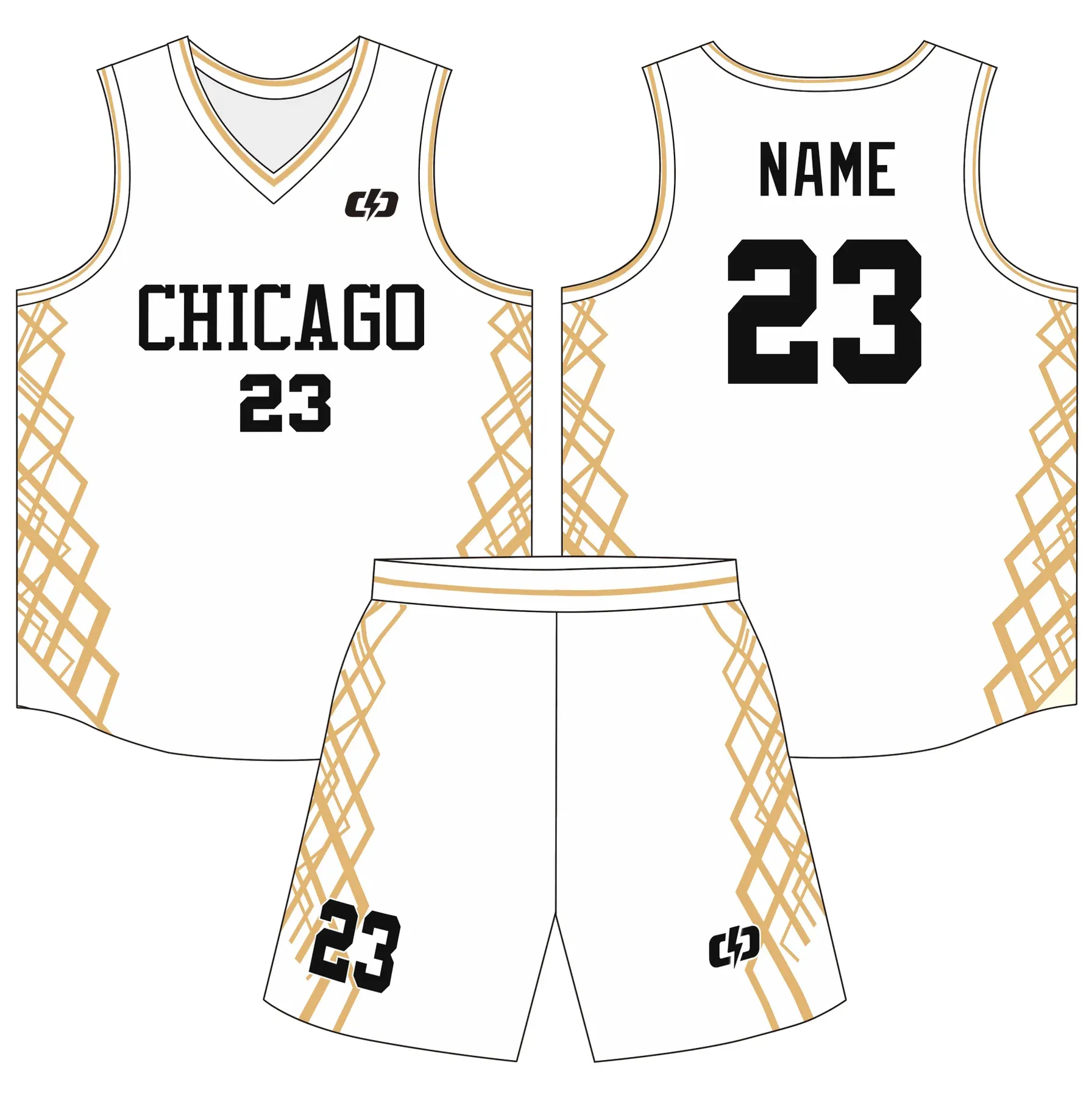 Custom basketball uniform design B33