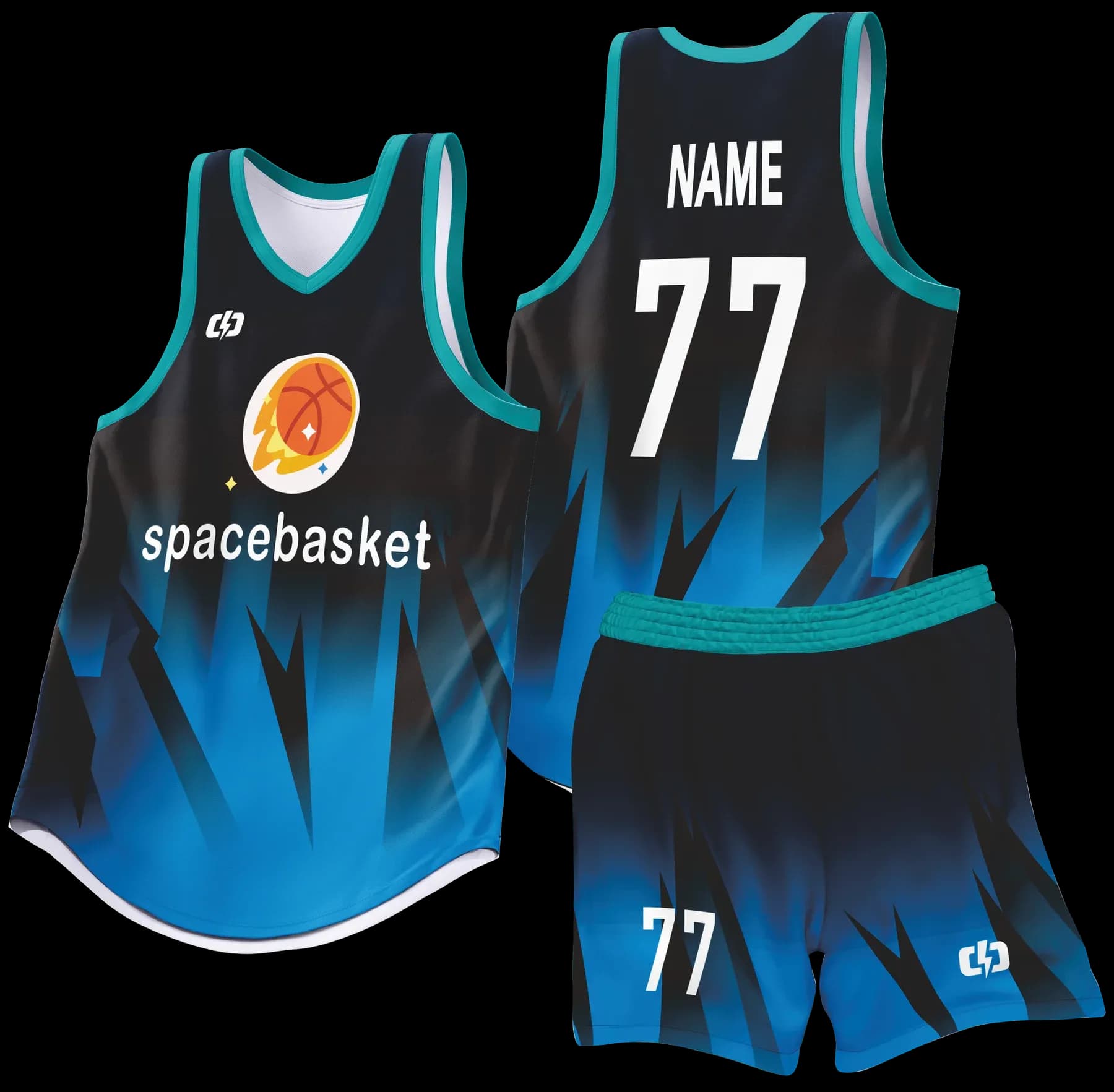 Custom basketball uniform design B94