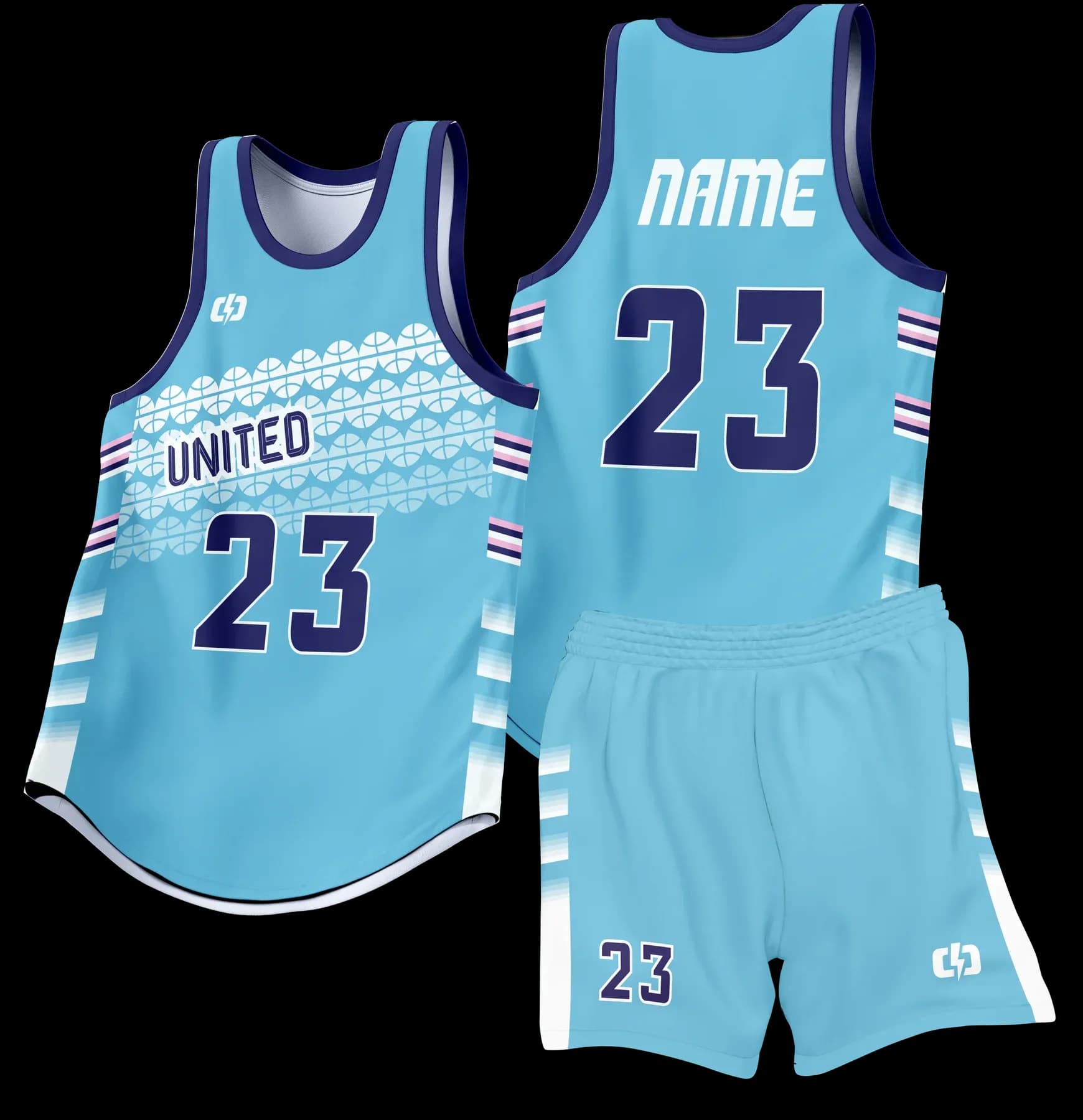 Custom basketball uniform design B60