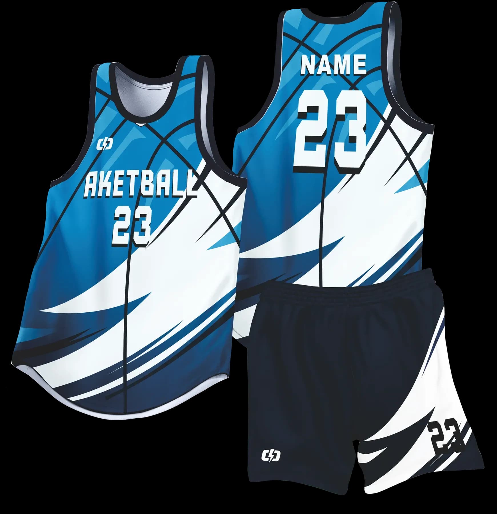 Custom basketball uniform design B65