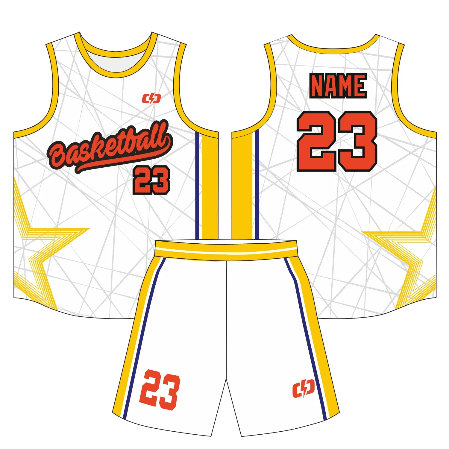 Custom basketball uniform design B44