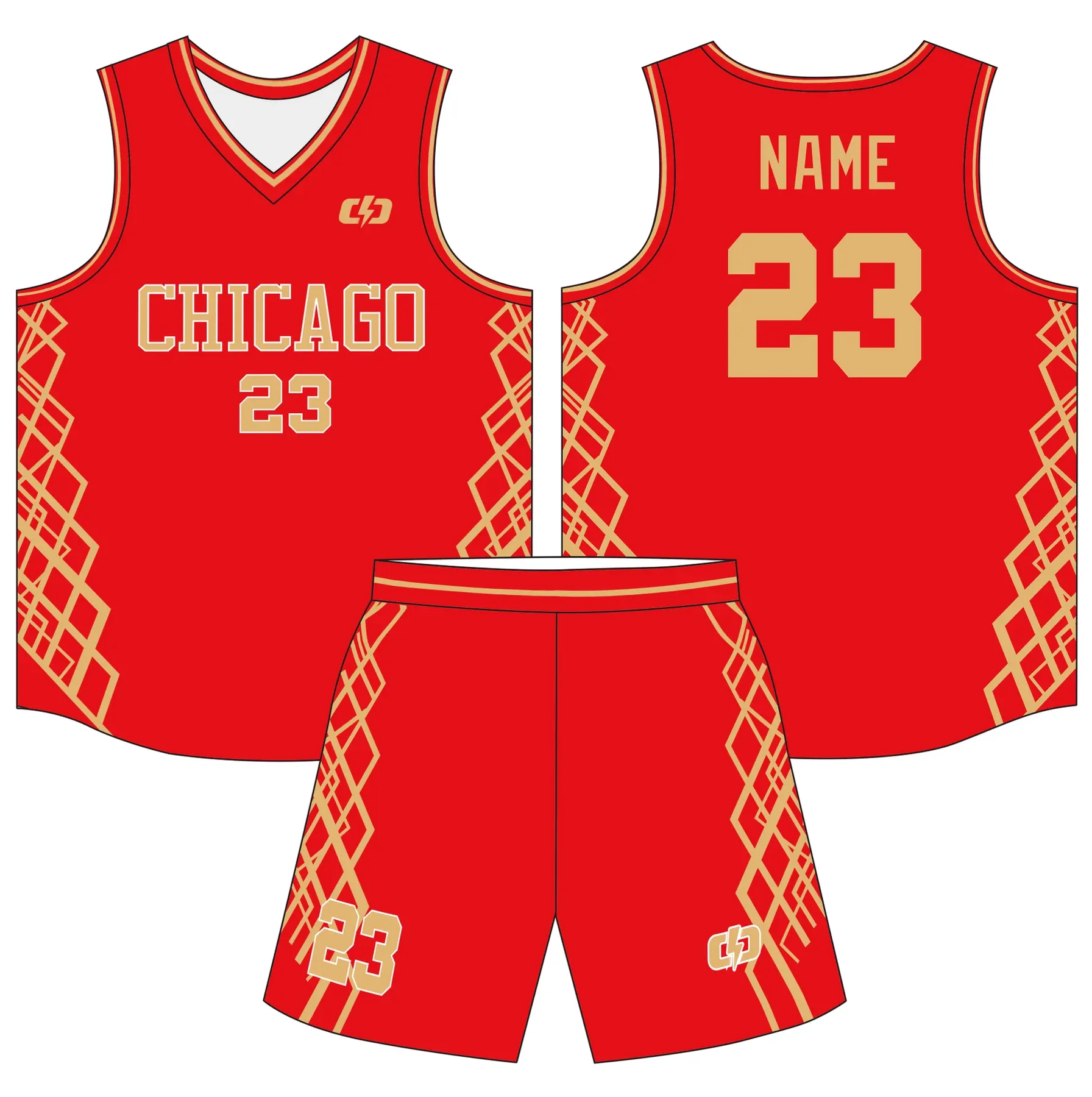 Custom basketball uniform design B33