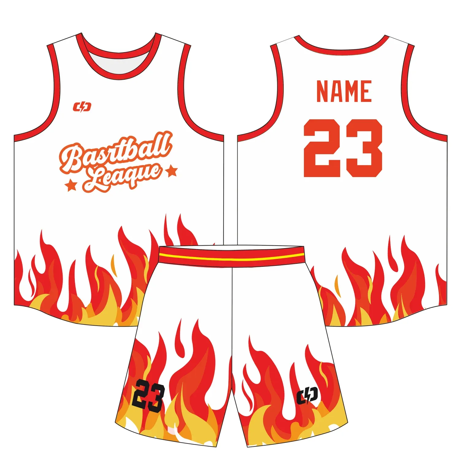Custom basketball uniform design B29
