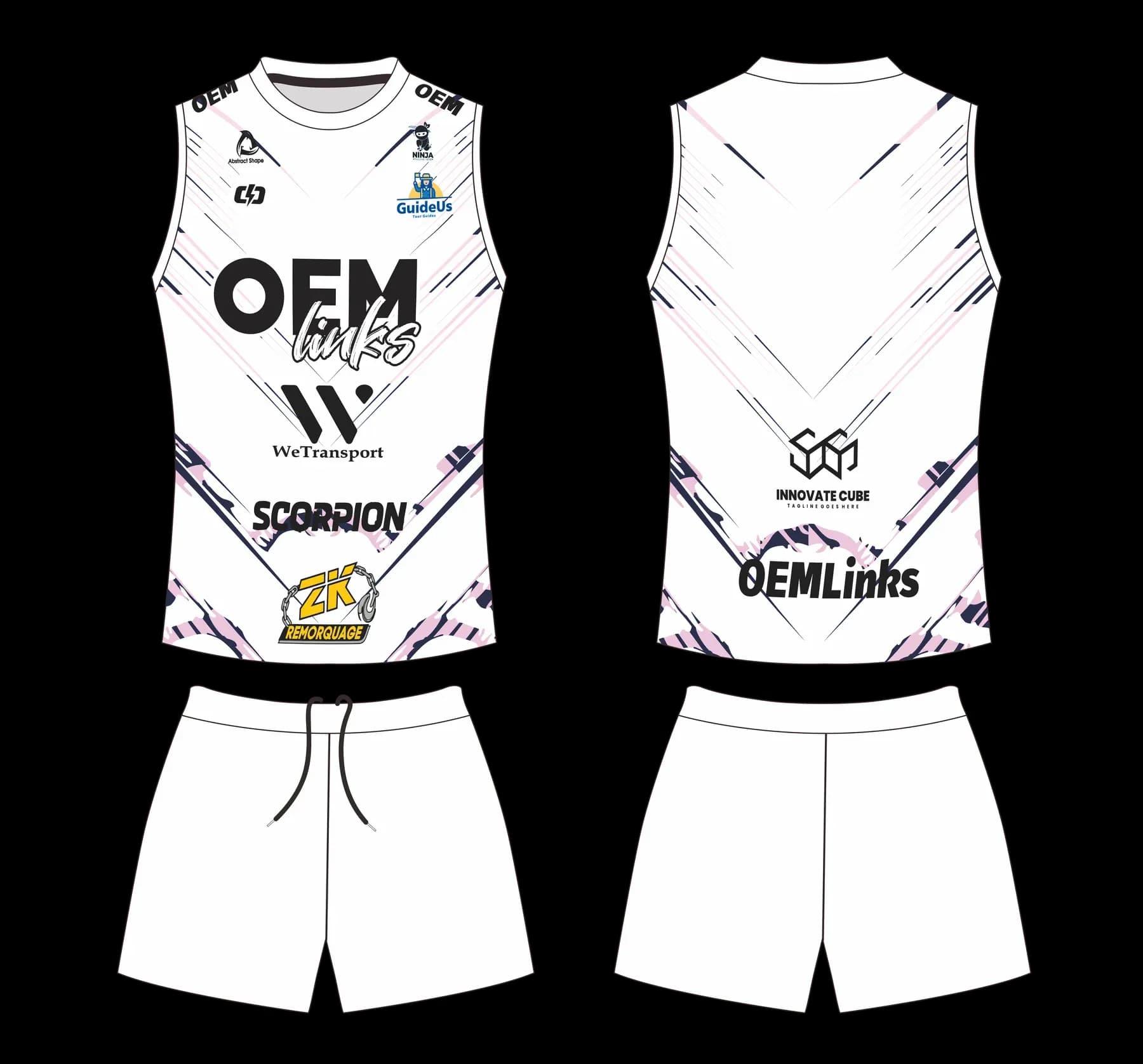 Custom volleyball uniform design UW12