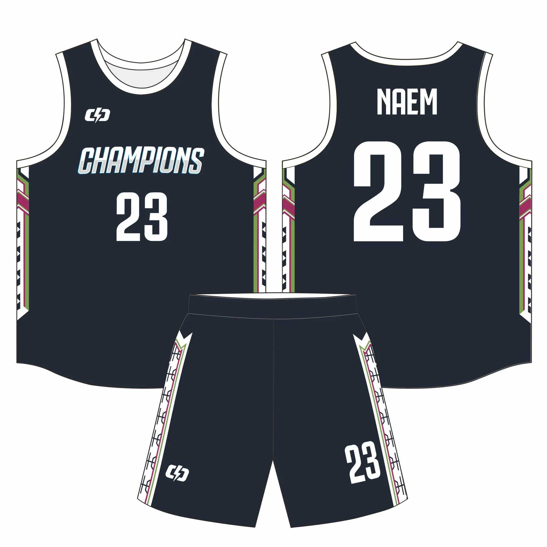 Custom basketball uniform design B68