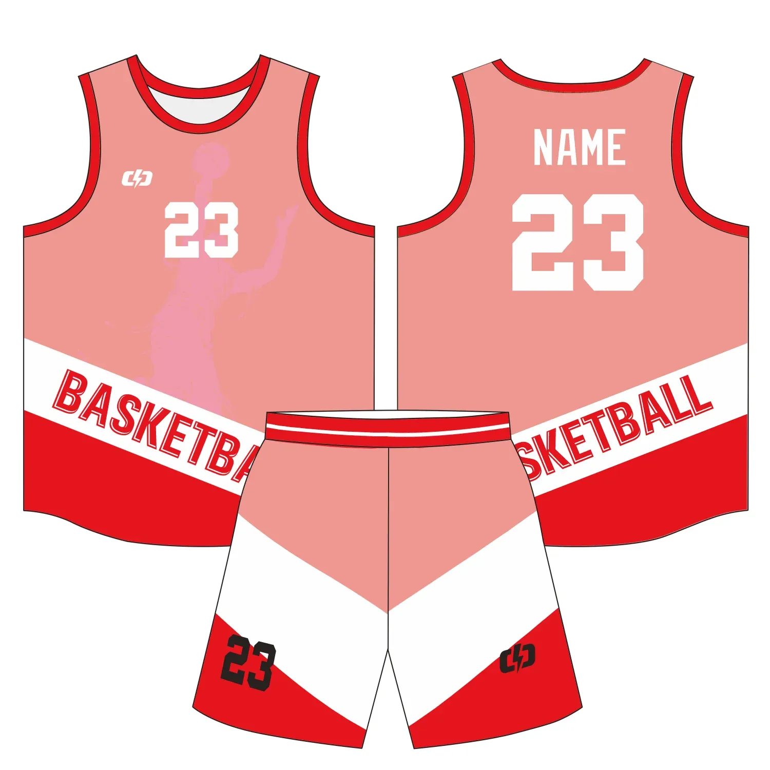 Custom basketball uniform design B45