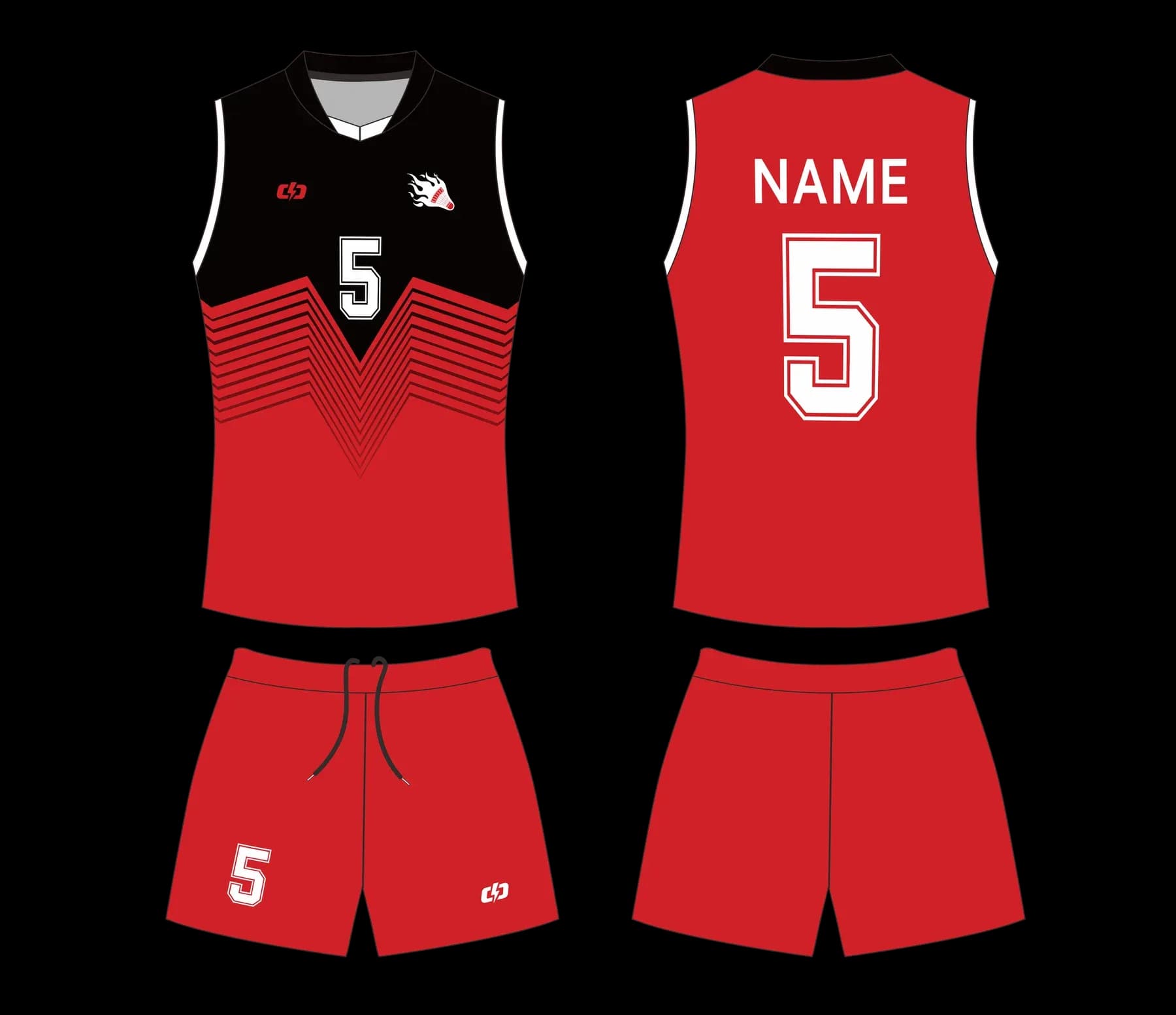 Custom volleyball uniform design UW20