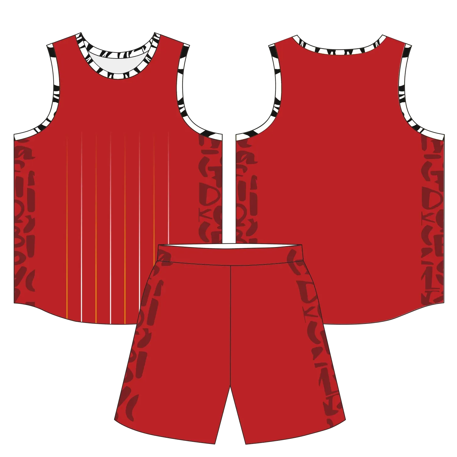 Custom basketball uniform design B63