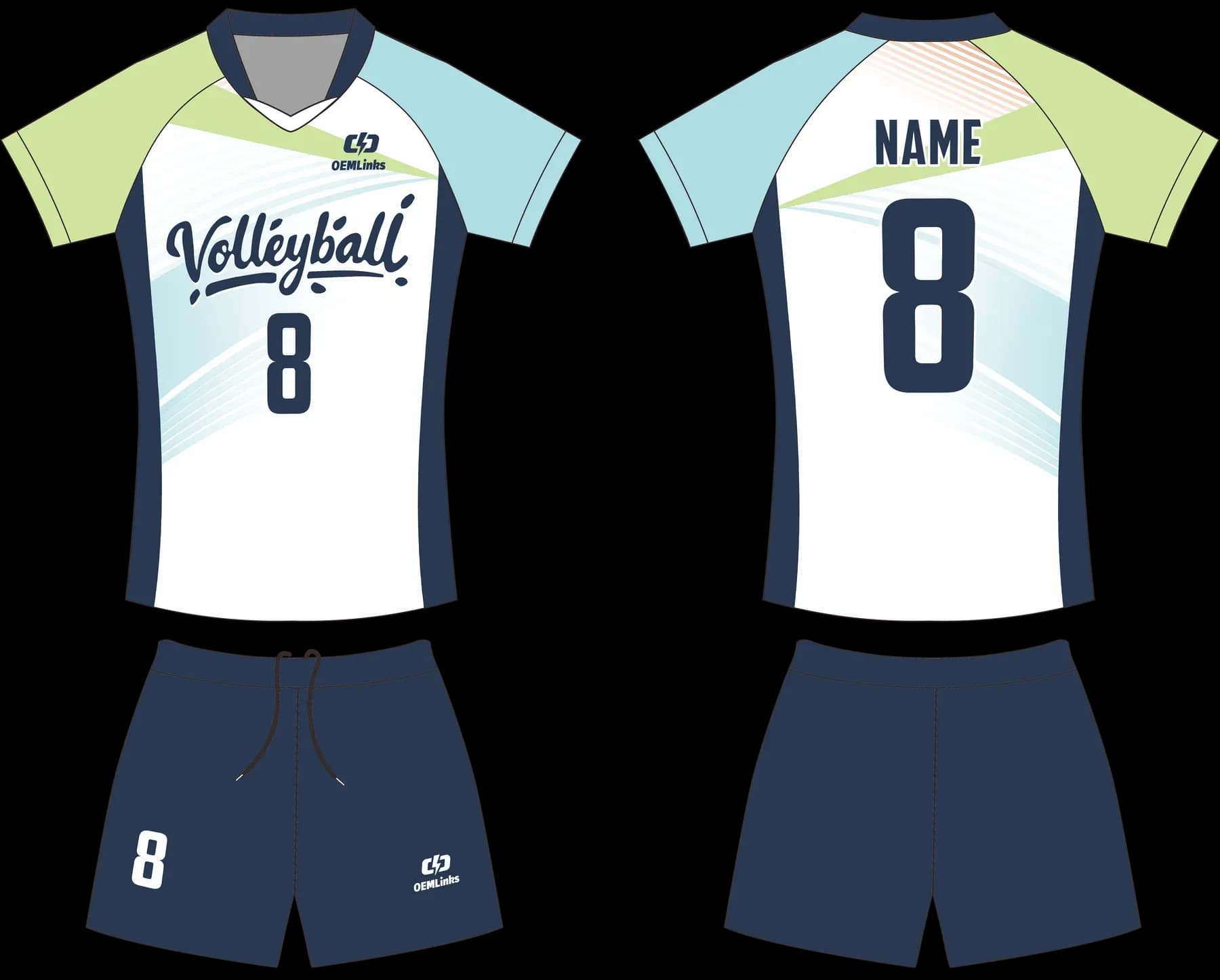 Custom volleyball uniform design UC09