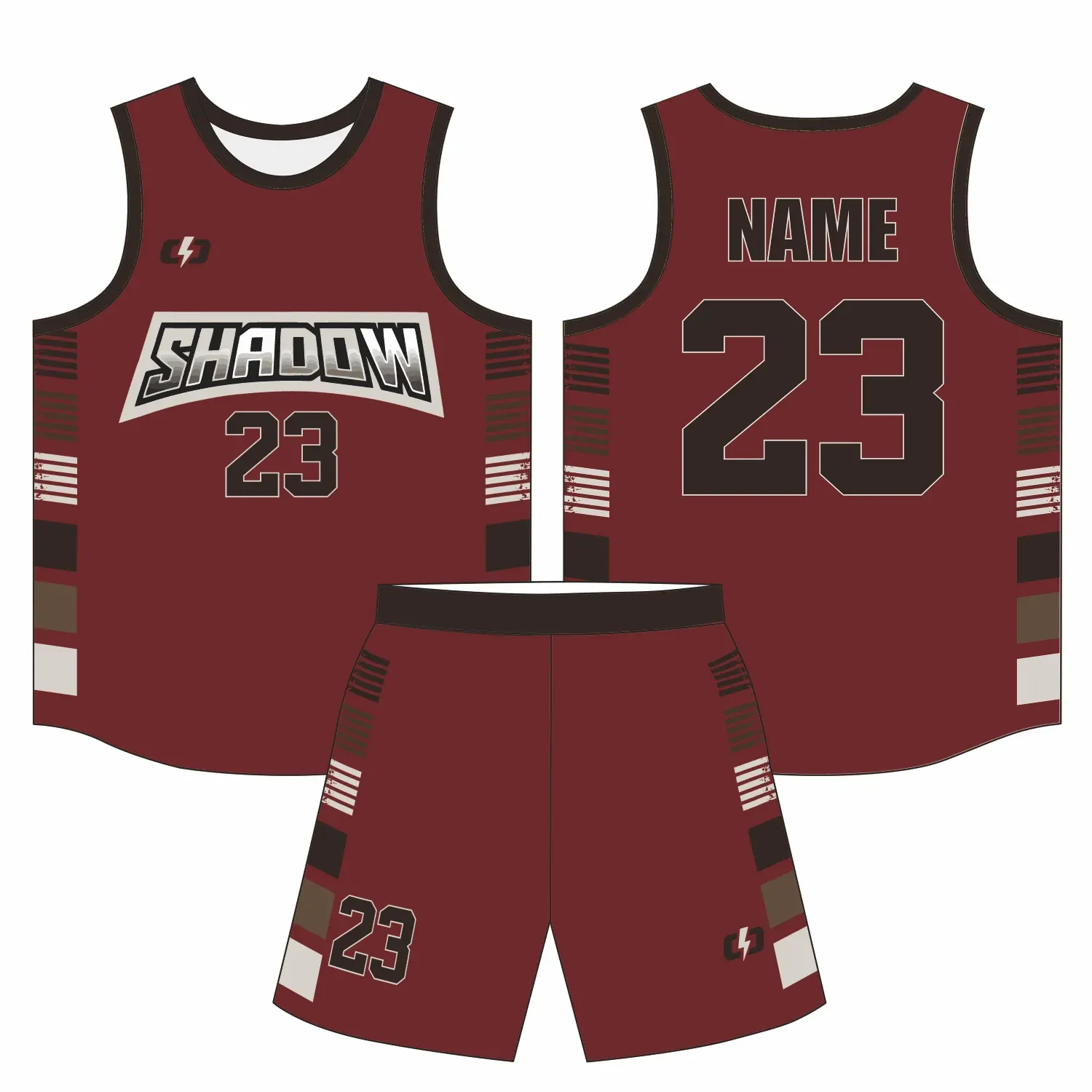 Custom basketball uniform design B78