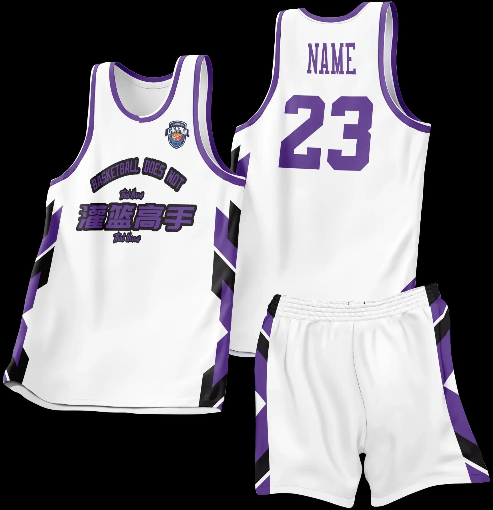 Custom basketball uniform design B23JW