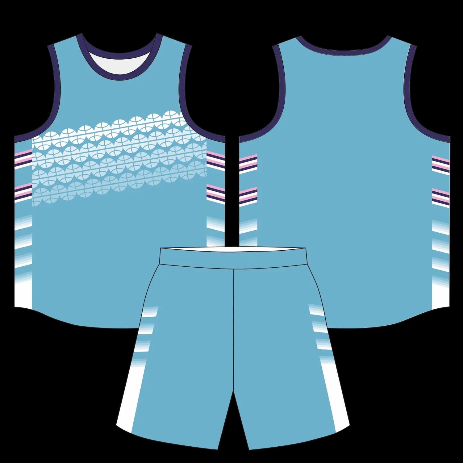 Custom basketball uniform design B60