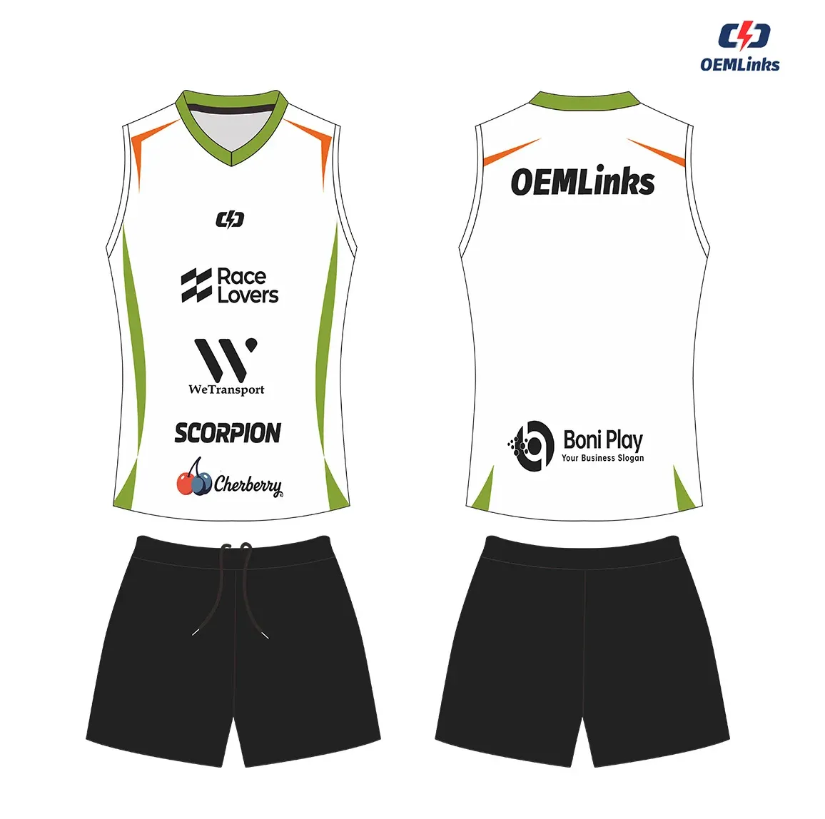 Custom volleyball uniform design UW06