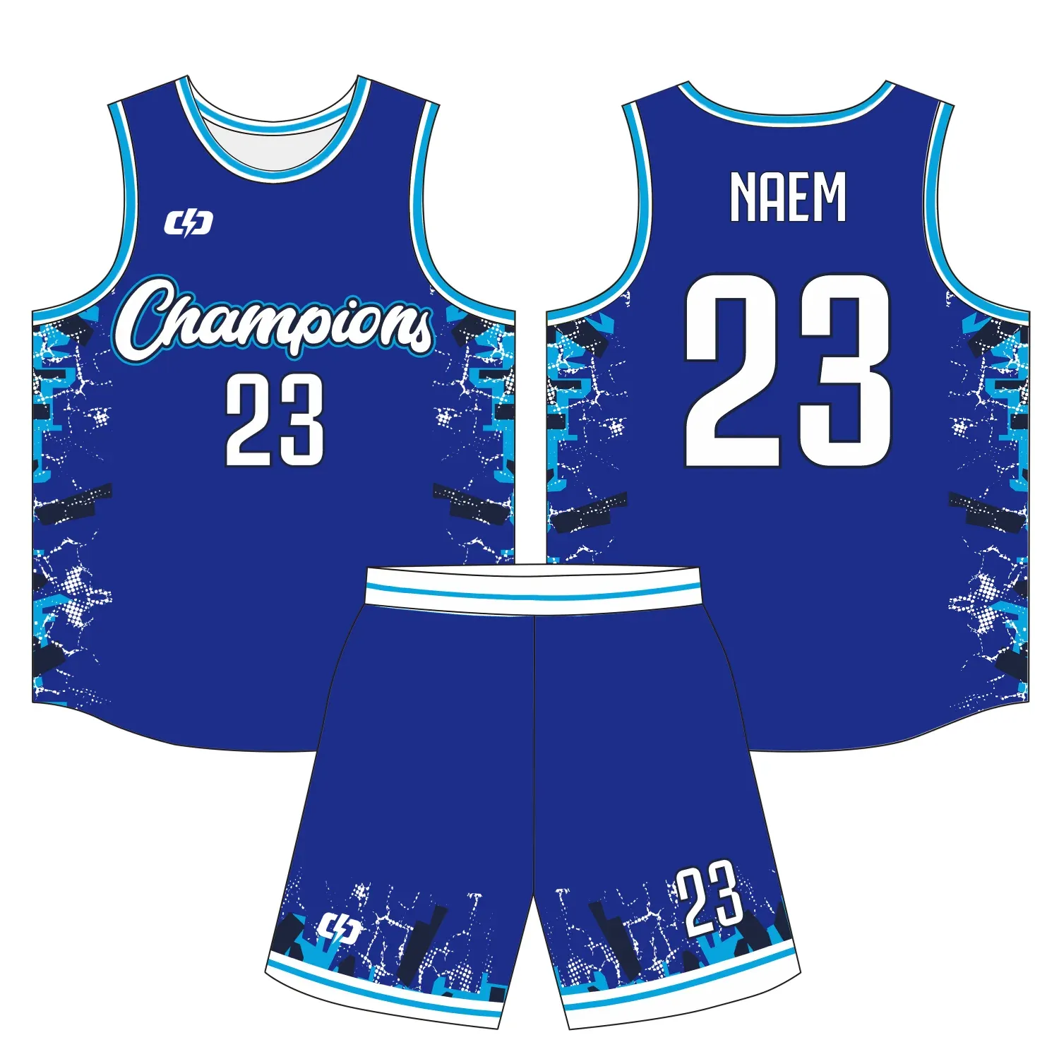 Custom basketball uniform design B70