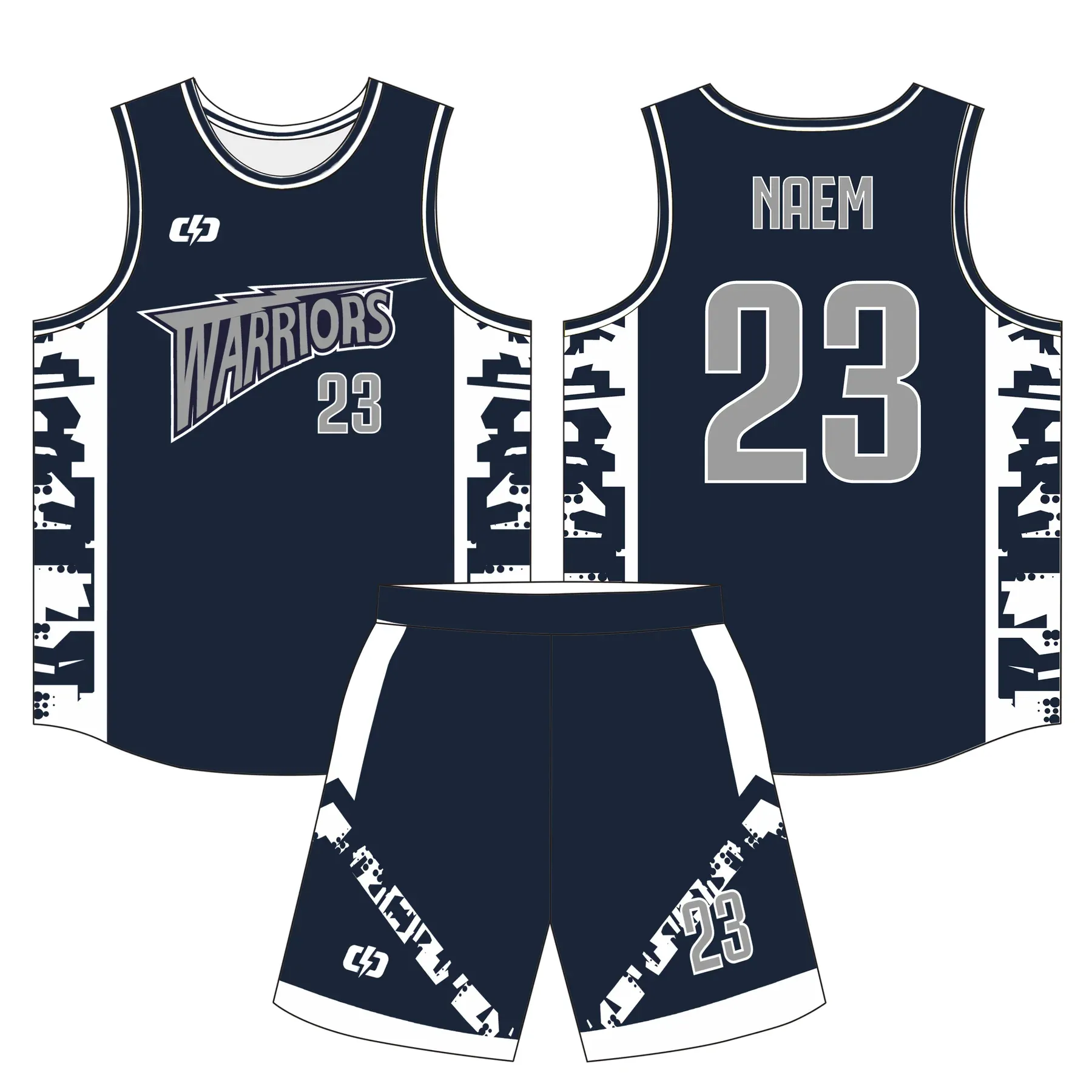Custom basketball uniform design B71