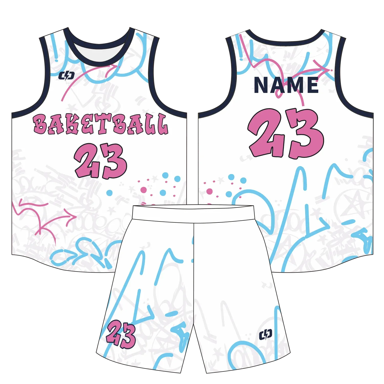 Custom basketball uniform design B81