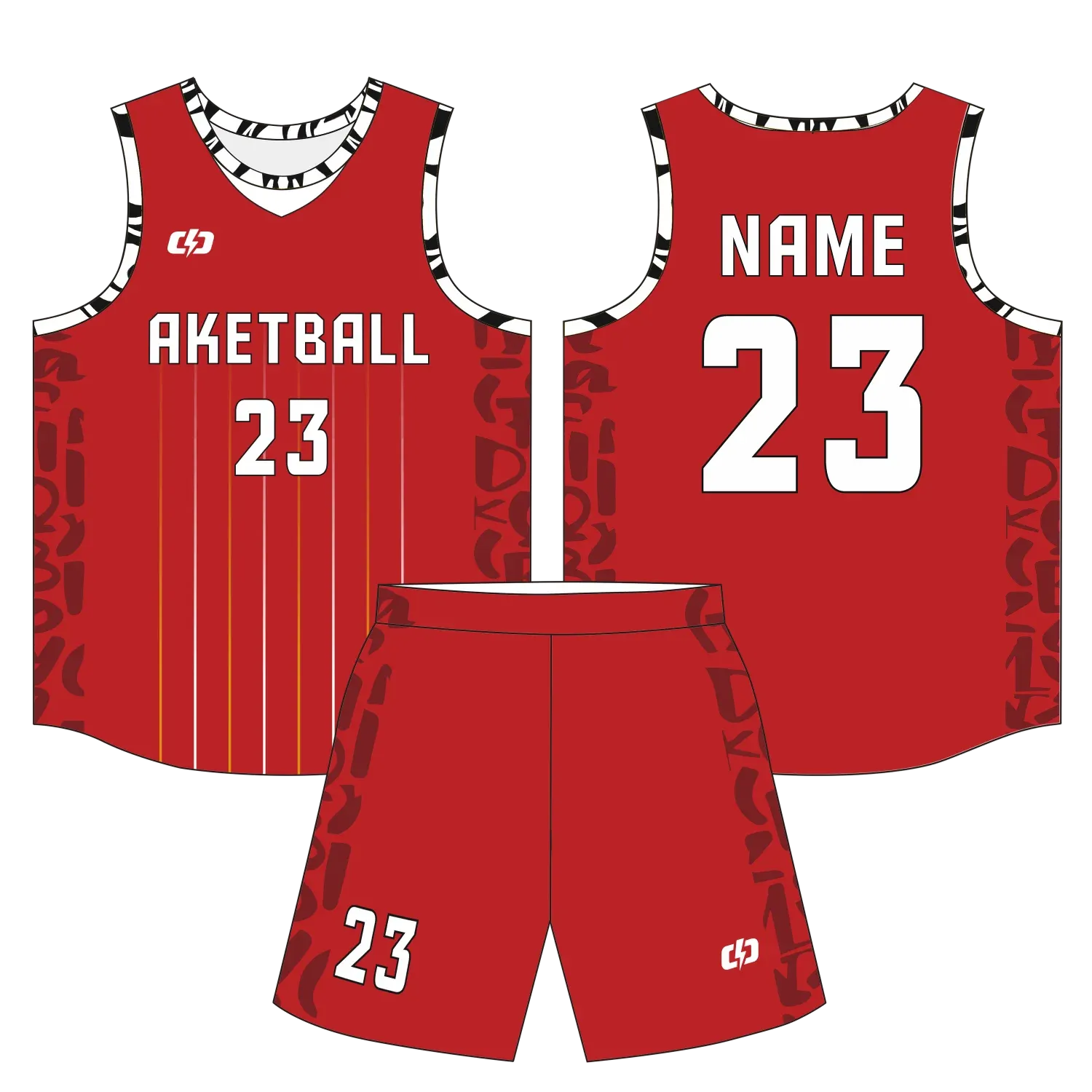 Custom basketball uniform design B63