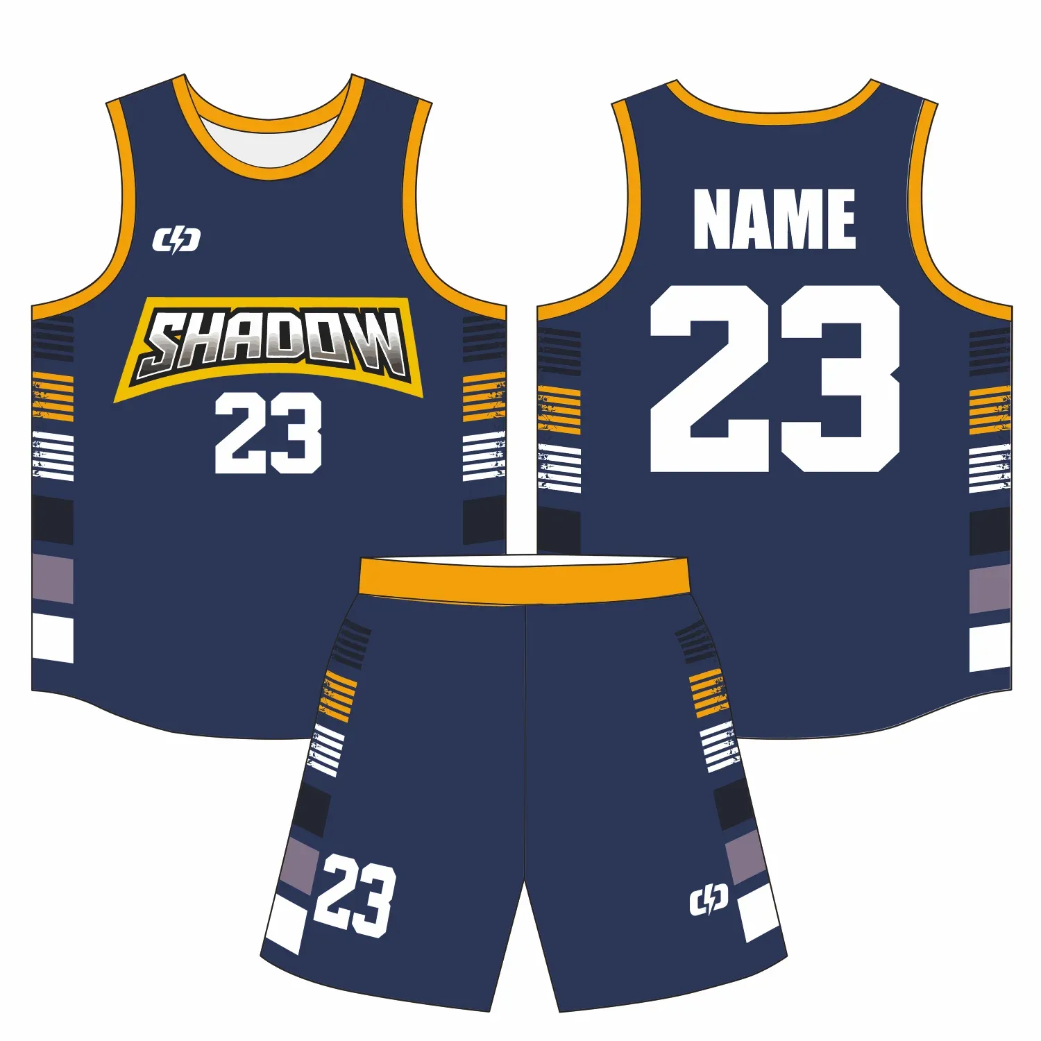 Custom basketball uniform design B78