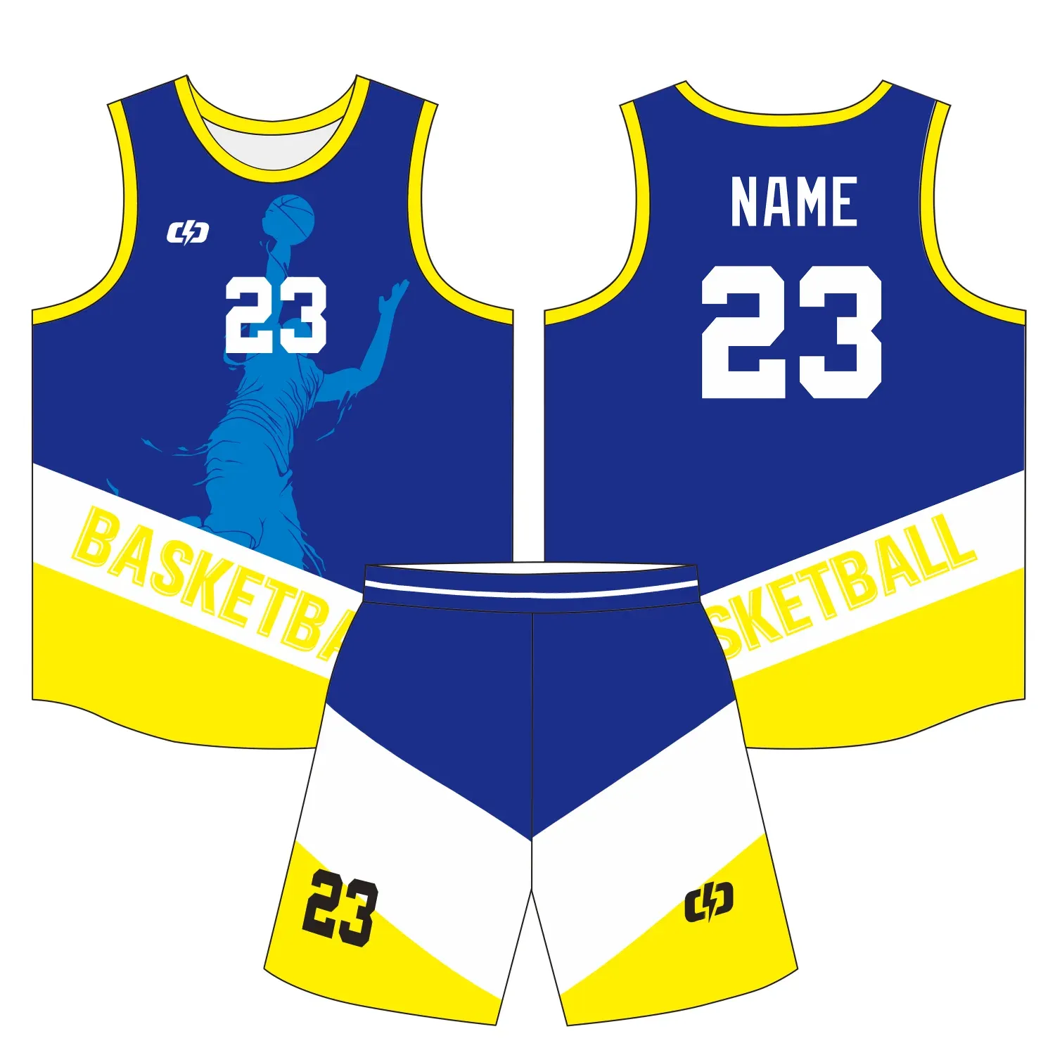 Custom basketball uniform design B45