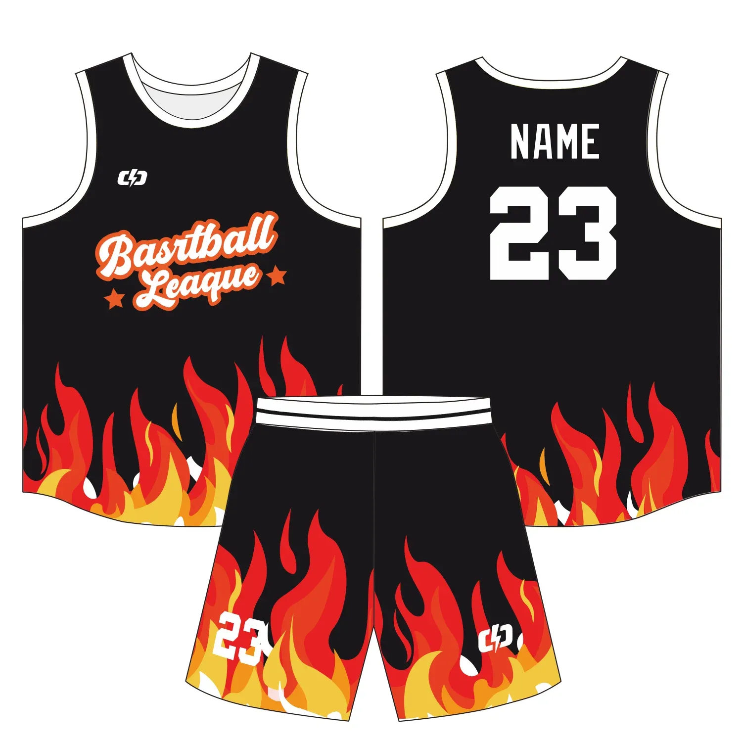Custom basketball uniform design B29