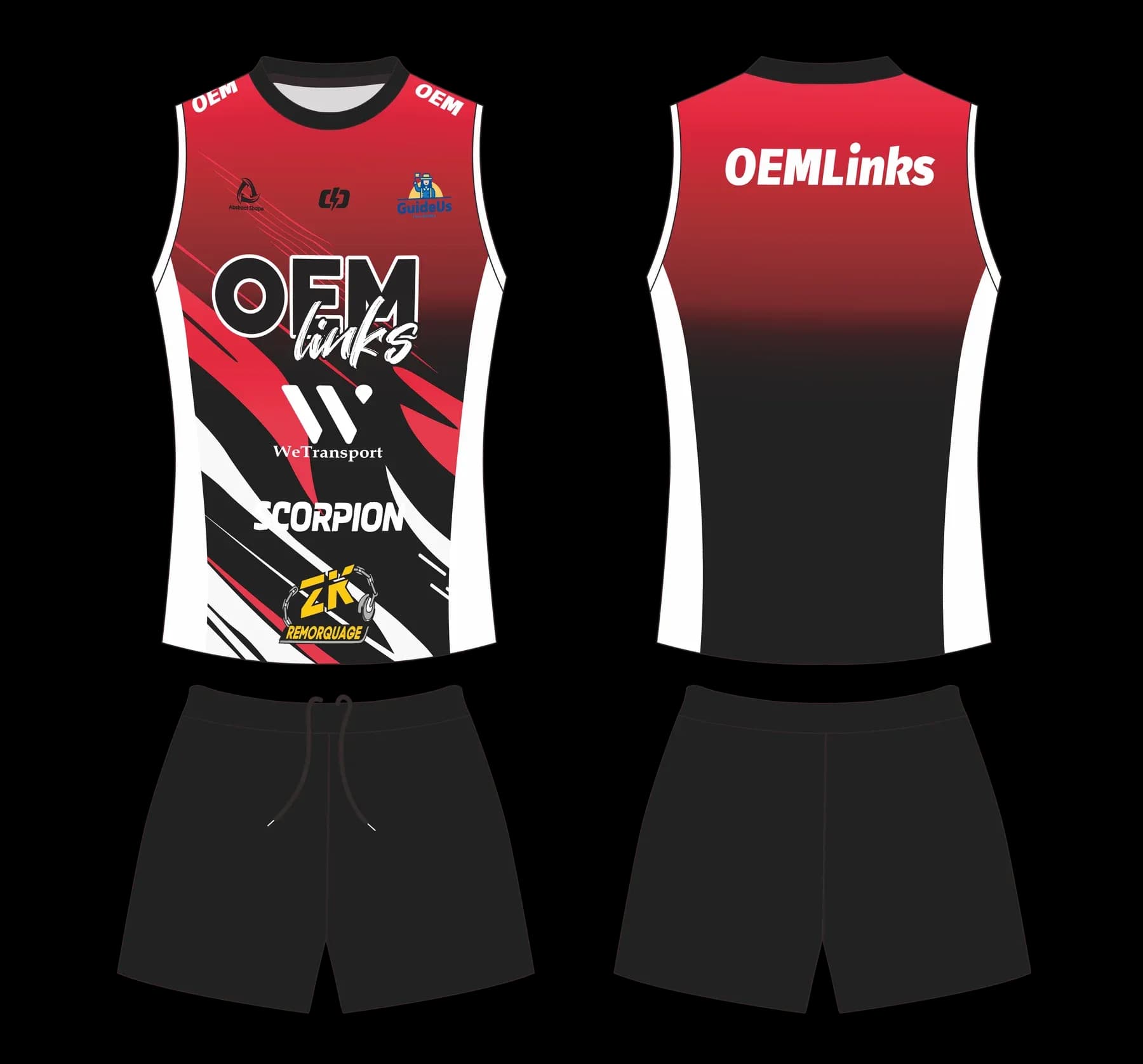 Custom volleyball uniform design UW13
