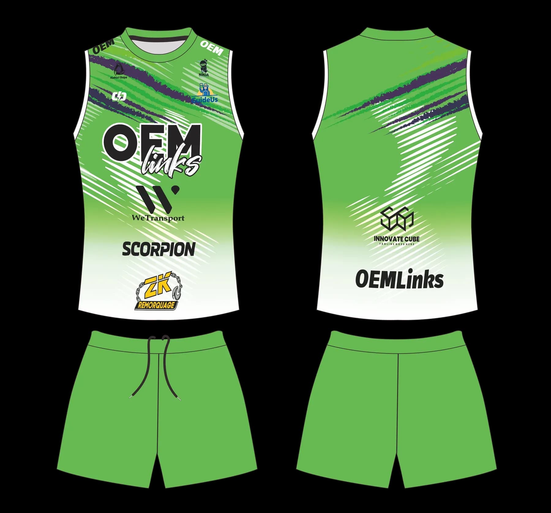 Custom volleyball uniform design UW05
