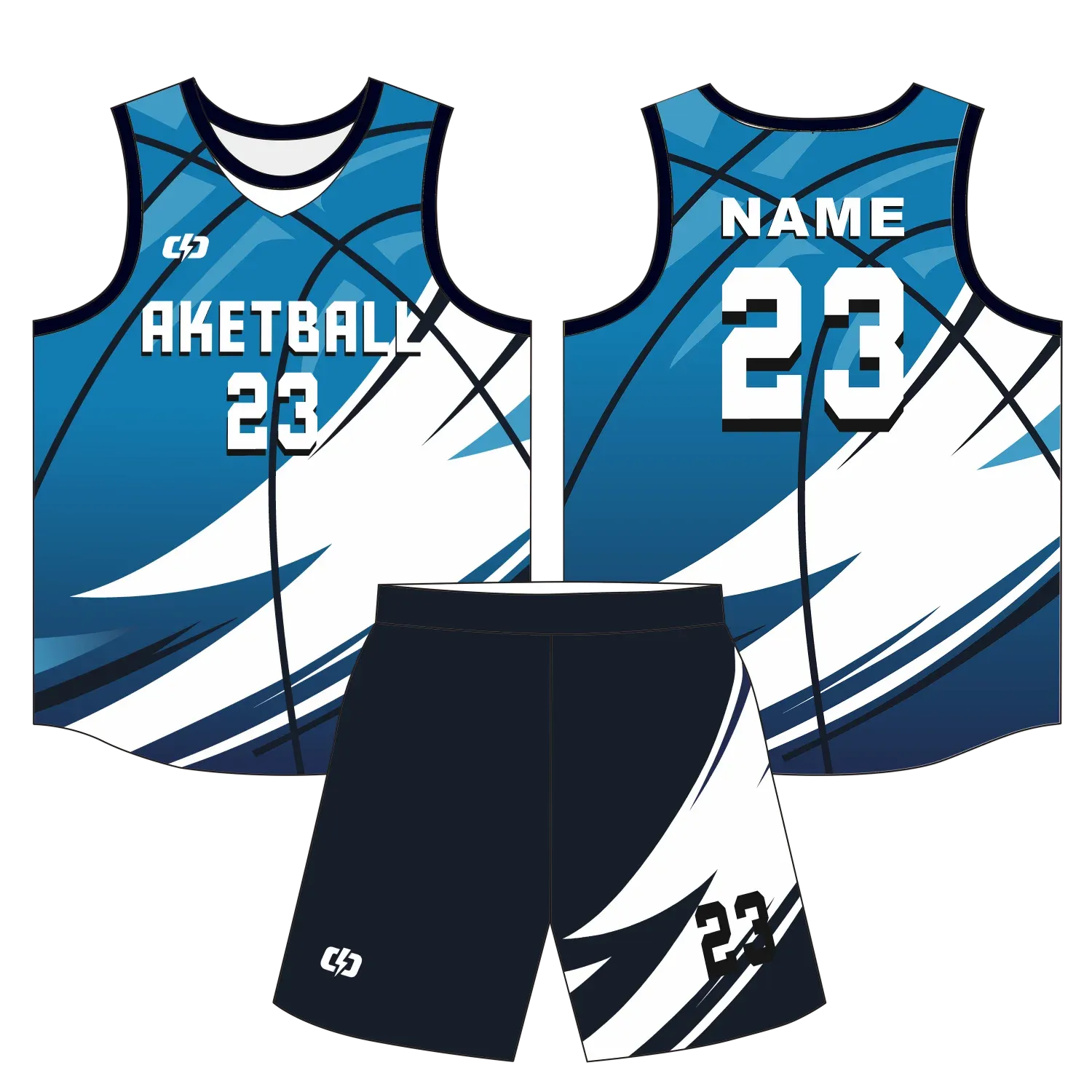 Custom basketball uniform design B65