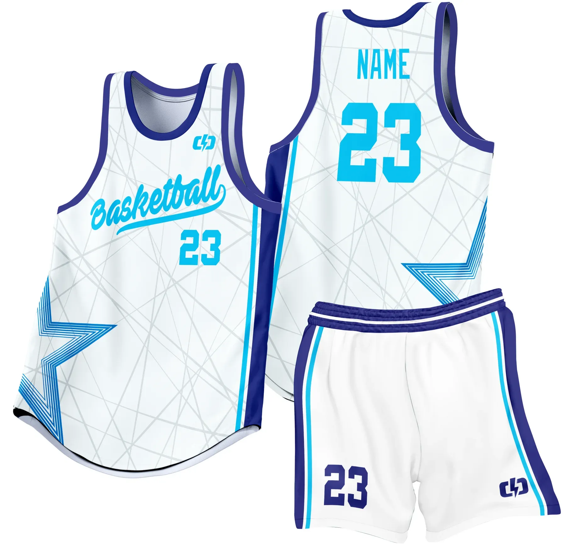 Custom basketball uniform design B44