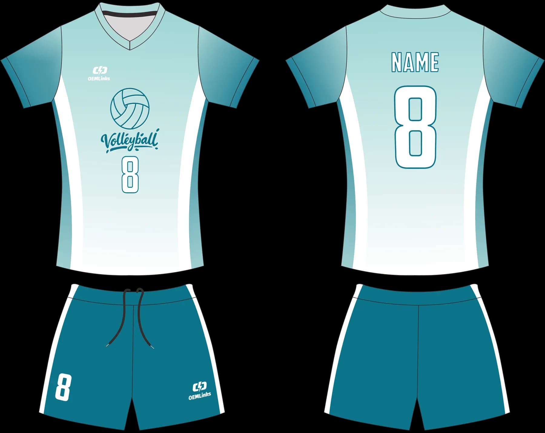 Custom volleyball uniform design UP23