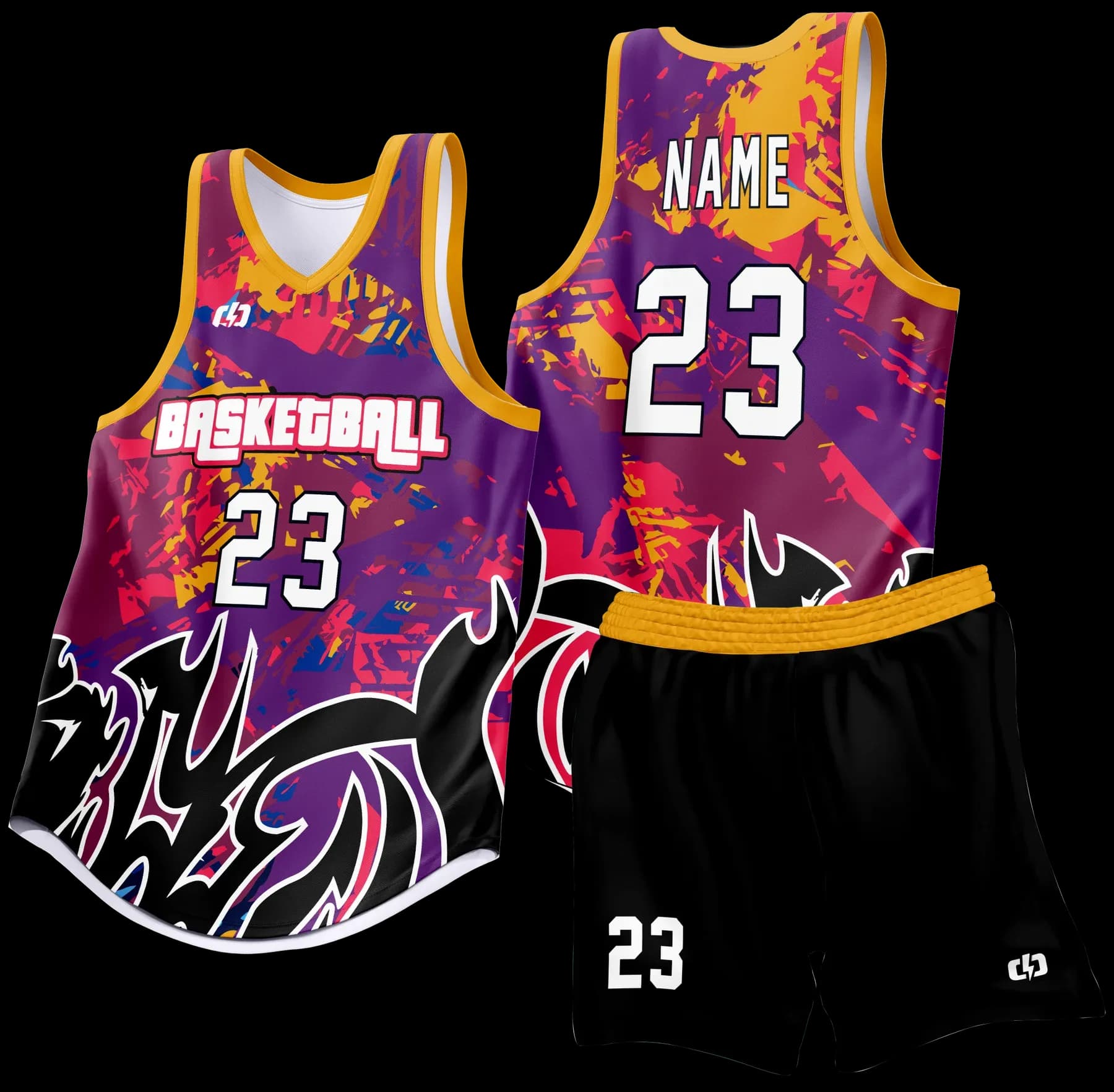 Custom basketball uniform design B85