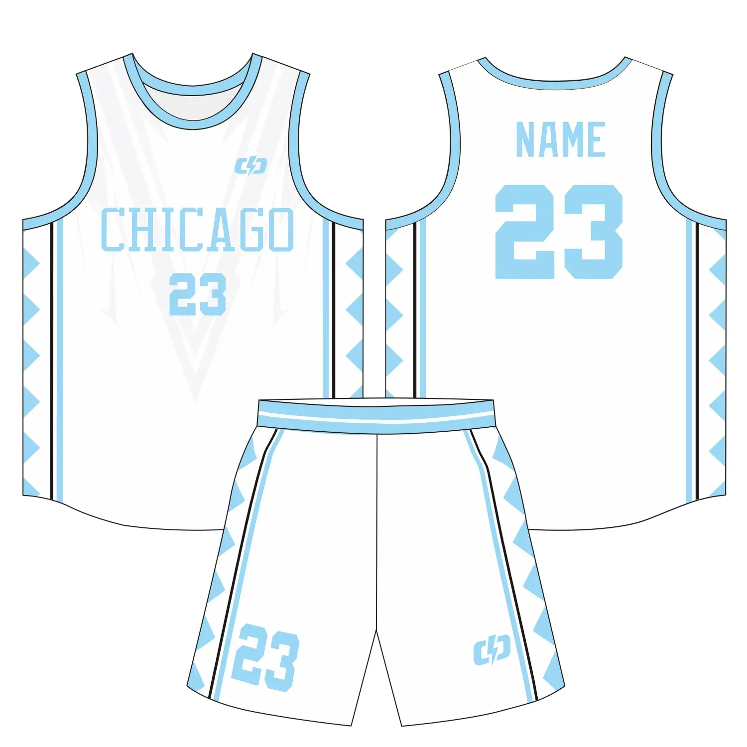 Custom basketball uniform design B37