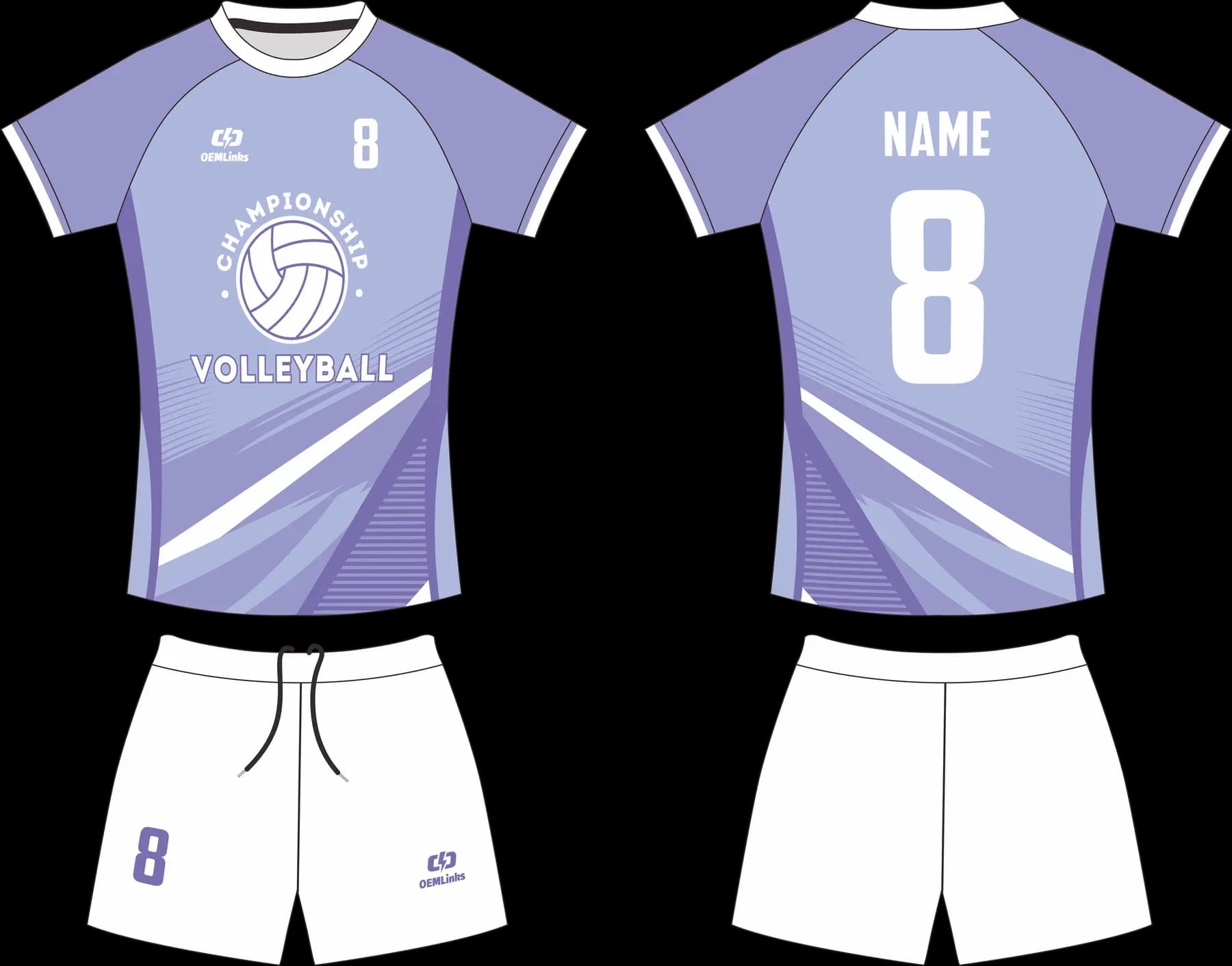 Custom volleyball uniform design UC08