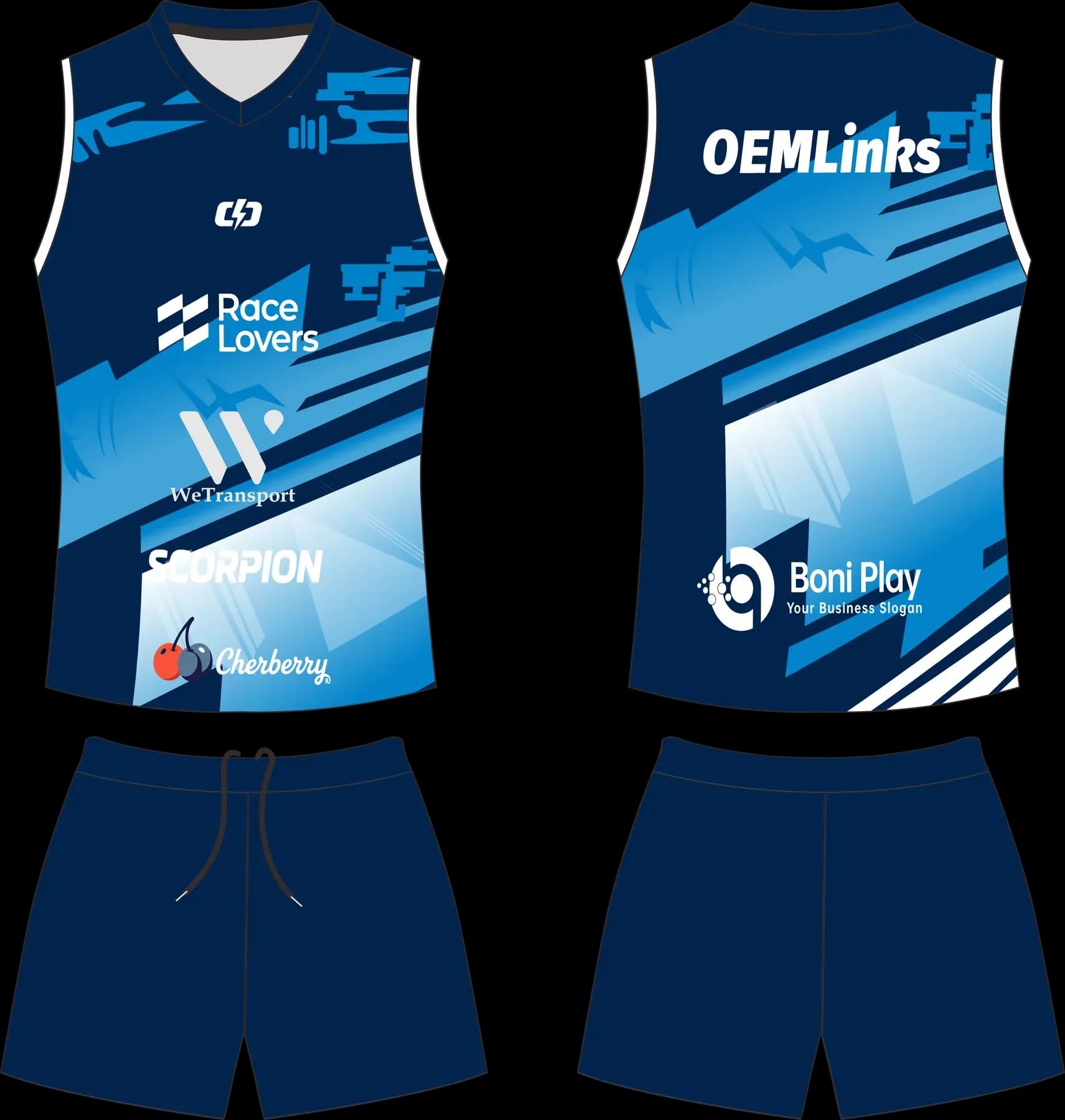 Custom volleyball uniform design UW04