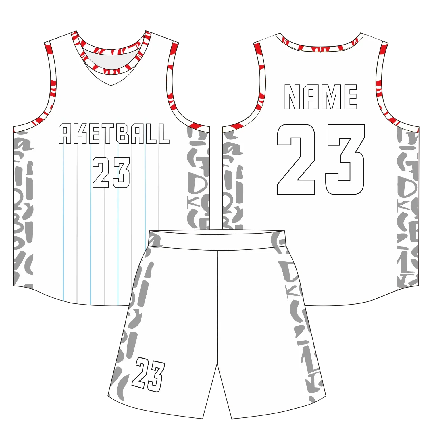 Custom basketball uniform design B63