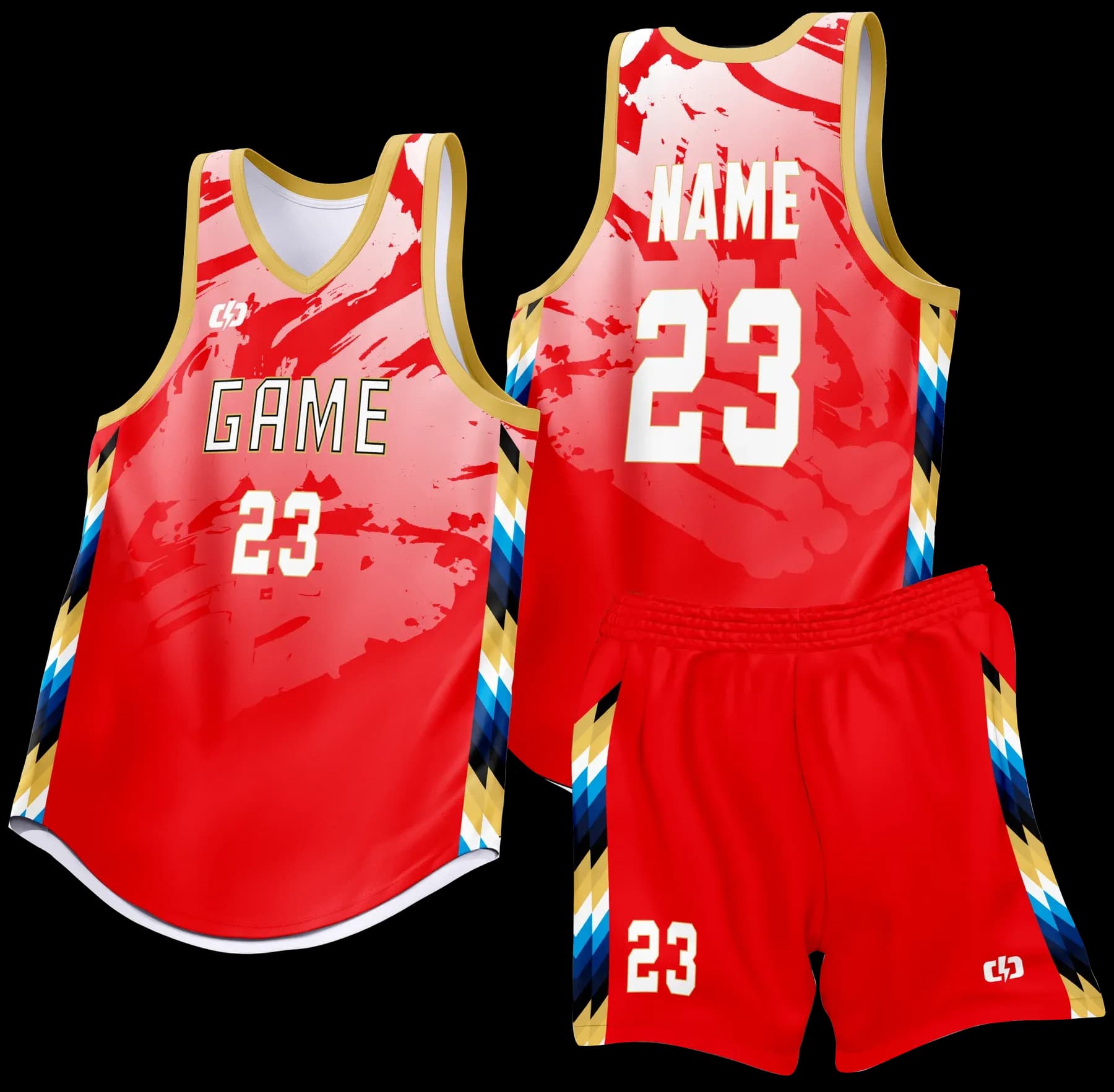 Custom basketball uniform design B93