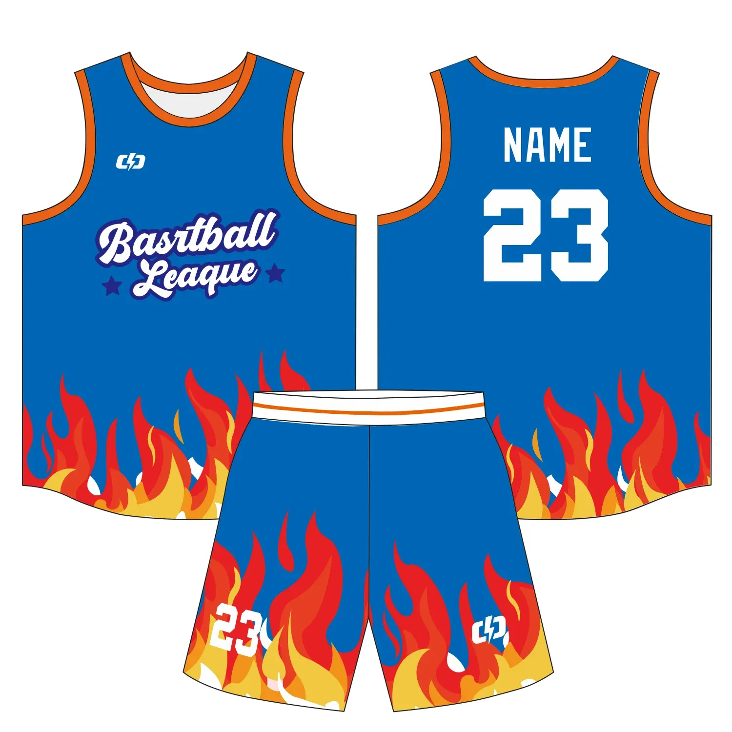 Custom basketball uniform design B29