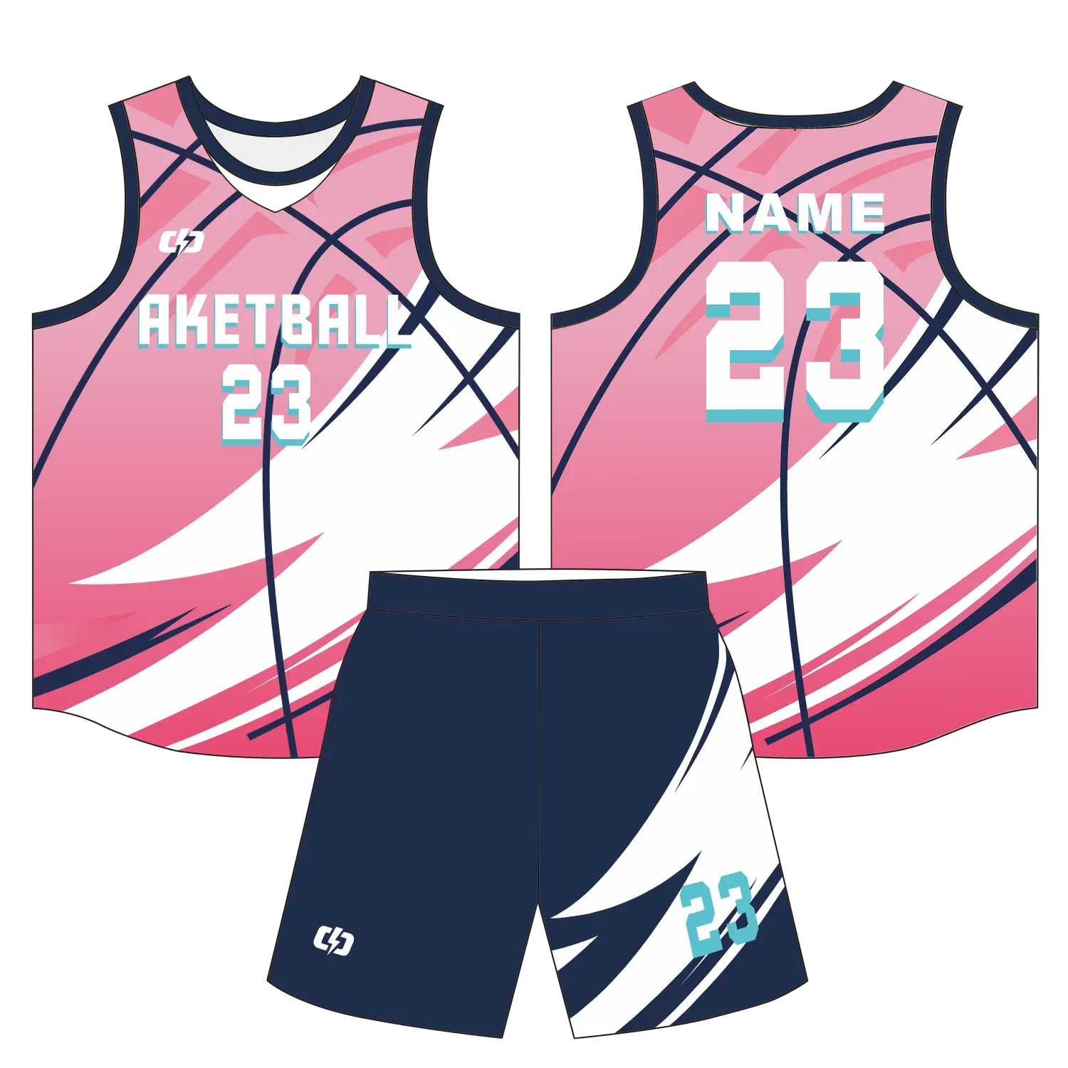 Custom basketball uniform design B65