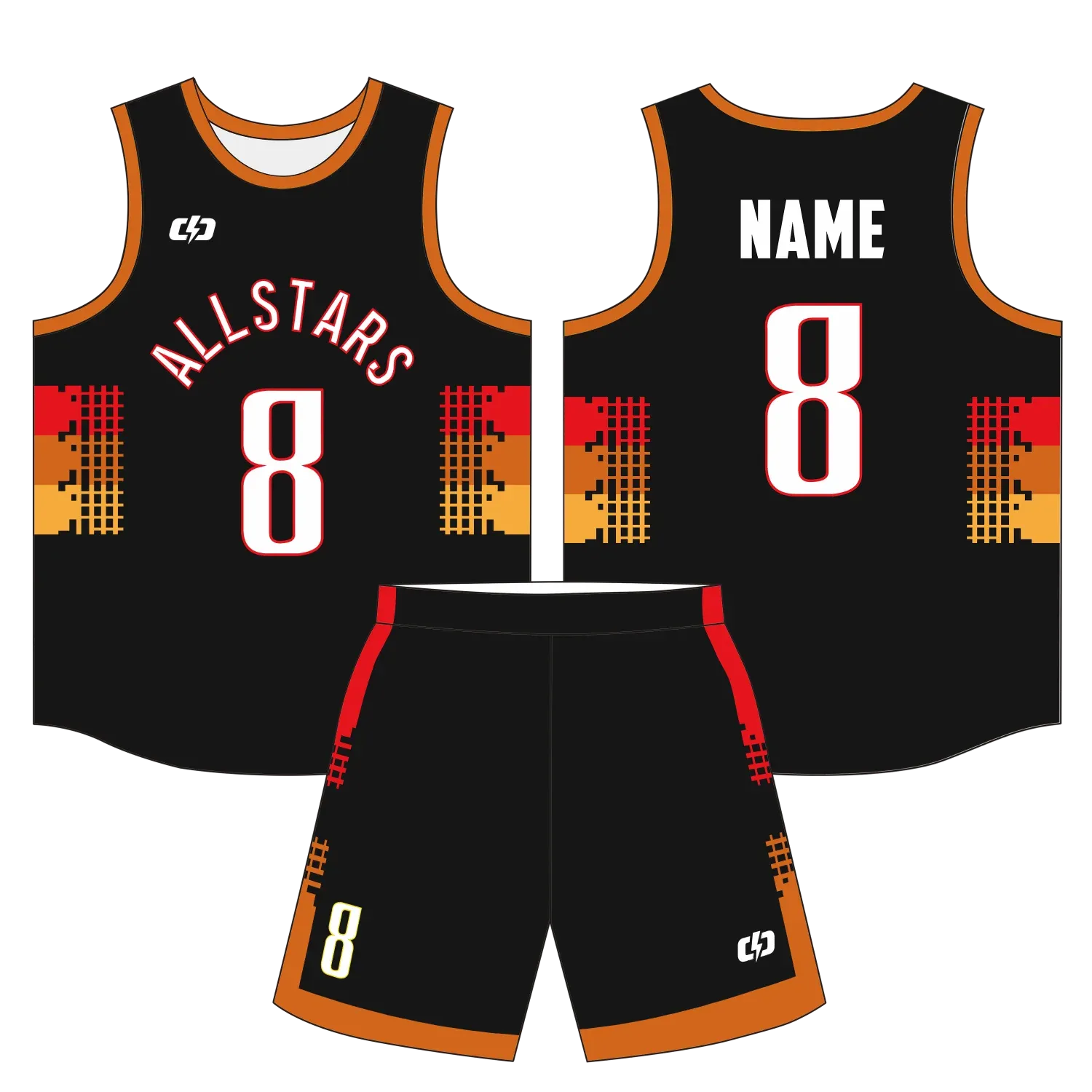 Custom basketball uniform design B66