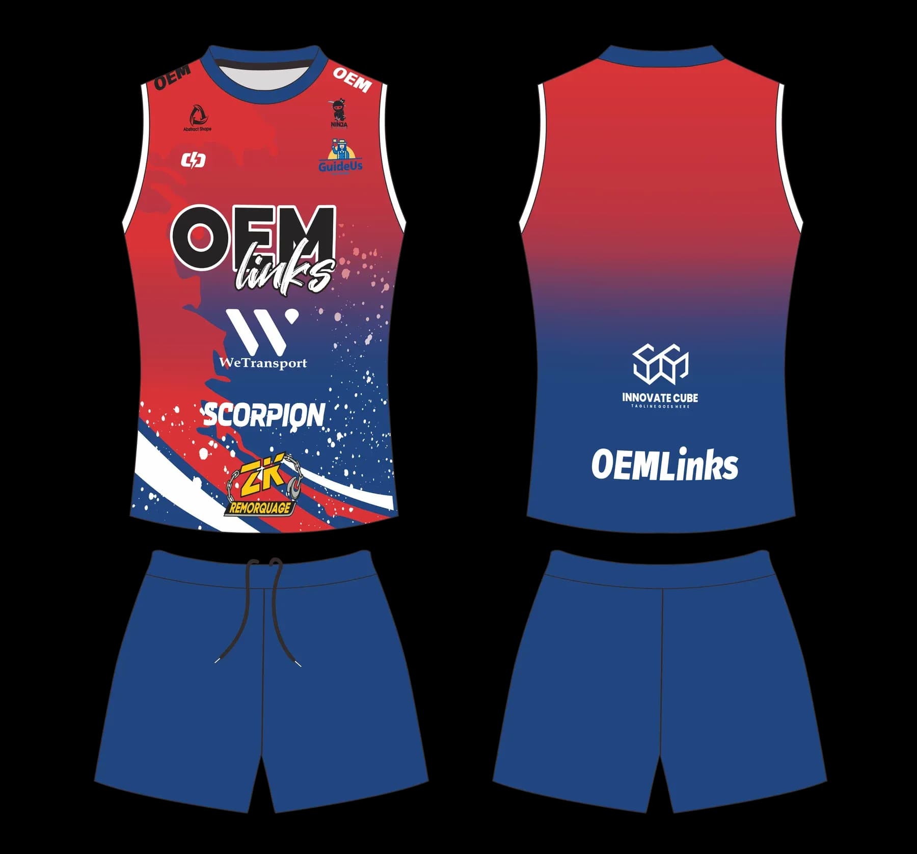 Custom volleyball uniform design UW11