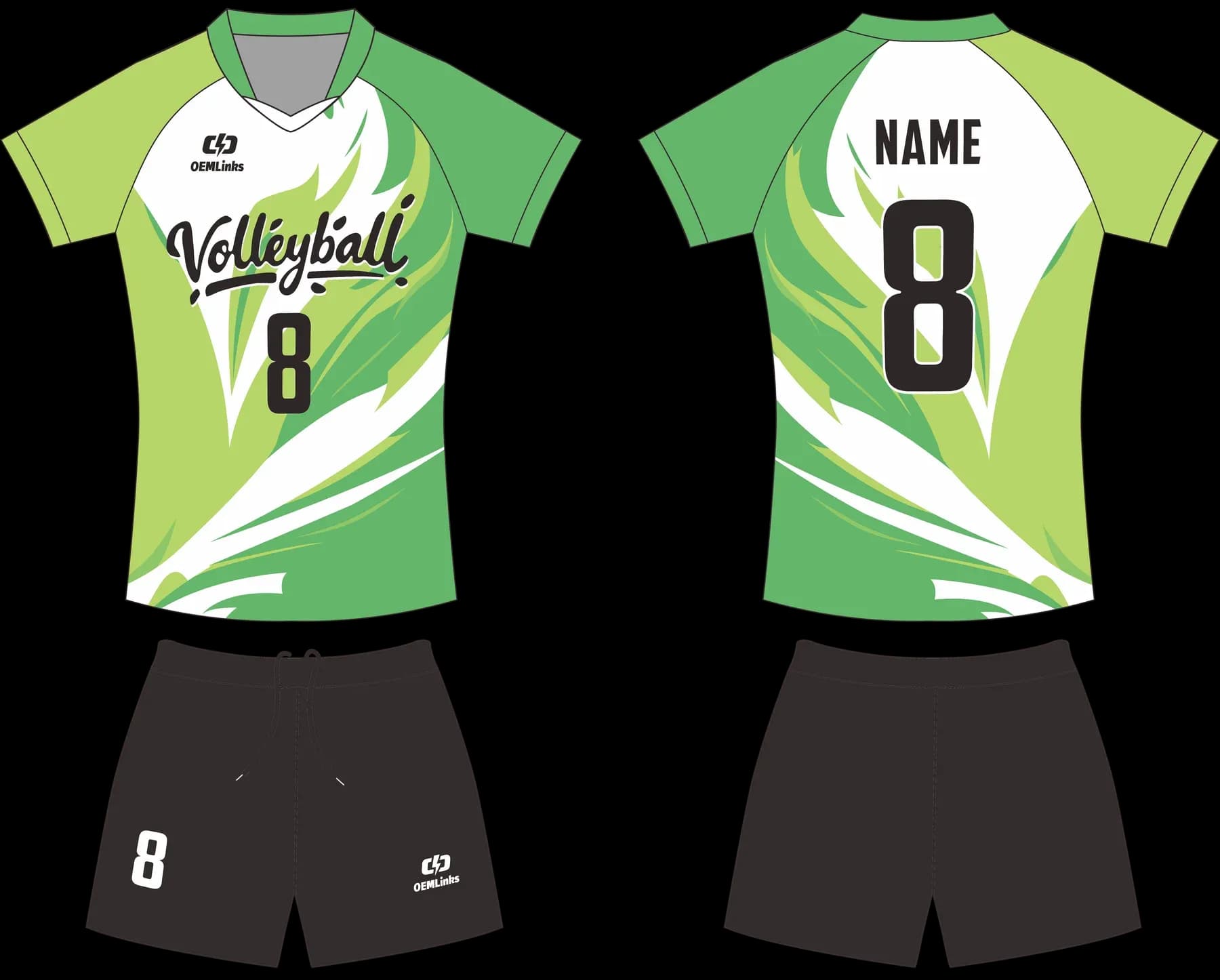 Custom volleyball uniform design UC10