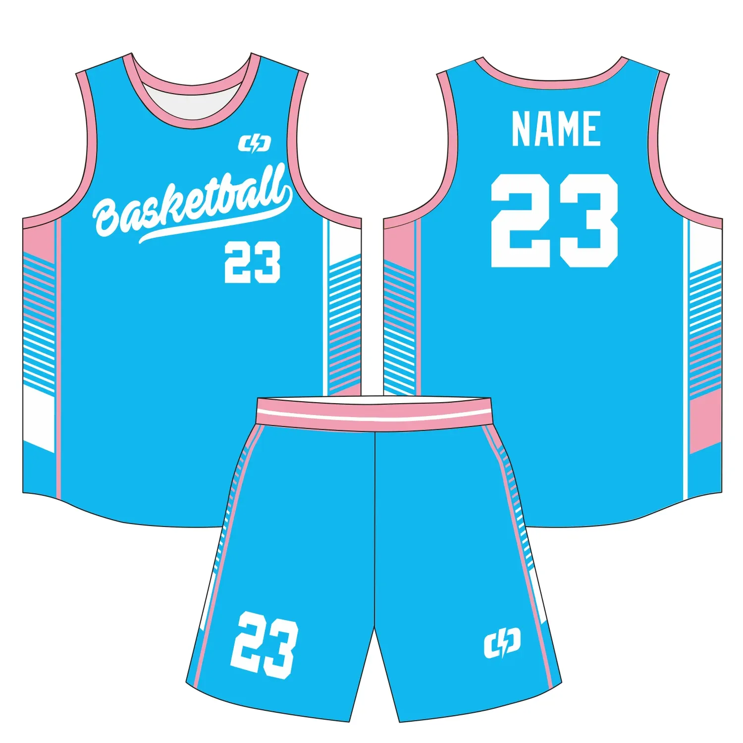Custom basketball uniform design B43