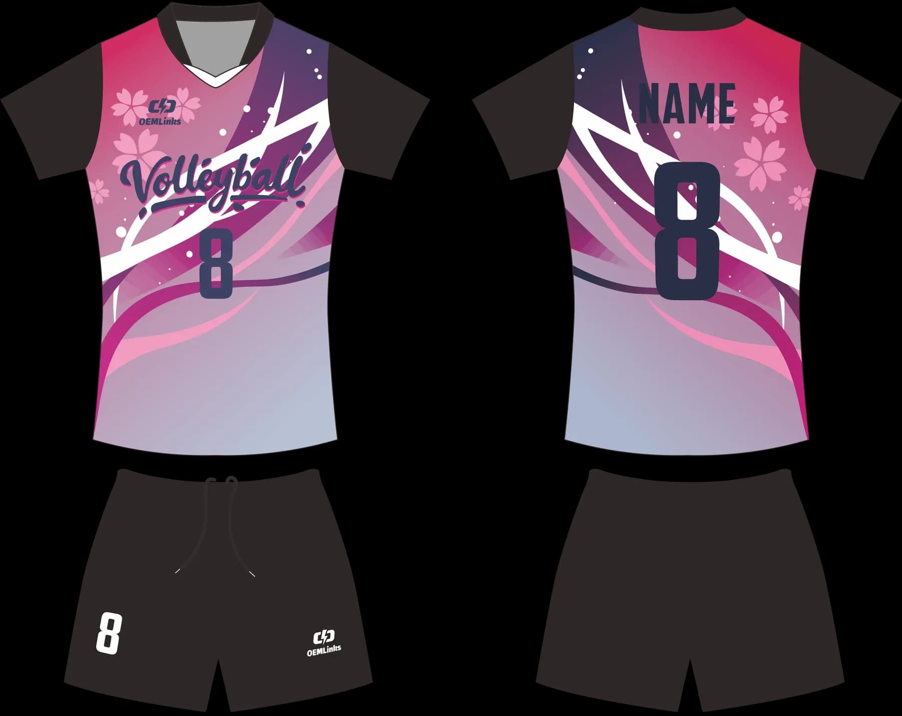 Custom volleyball uniform design UP07
