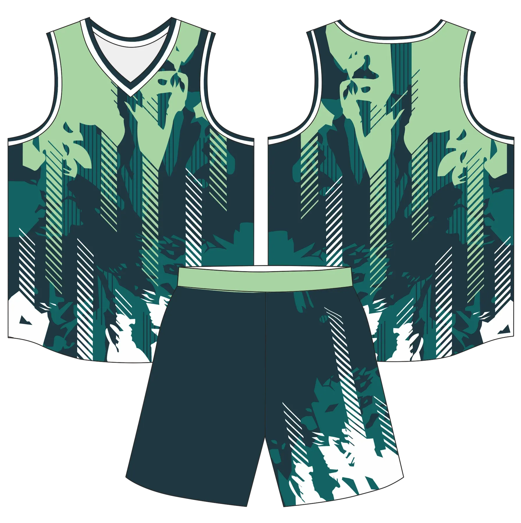 Custom basketball uniform design B96