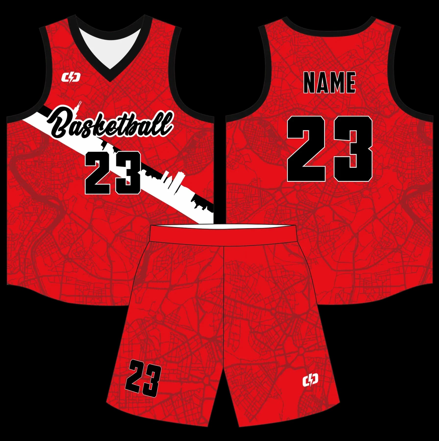 Custom basketball uniform design B82