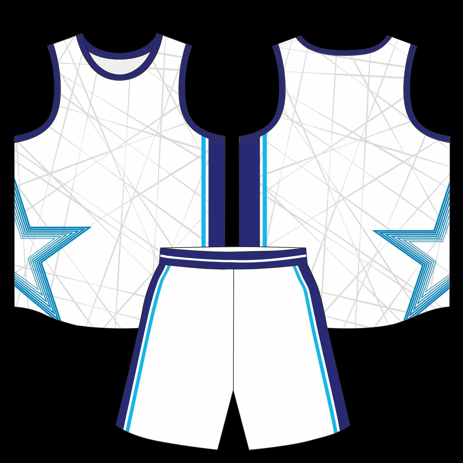 Custom basketball uniform design B44