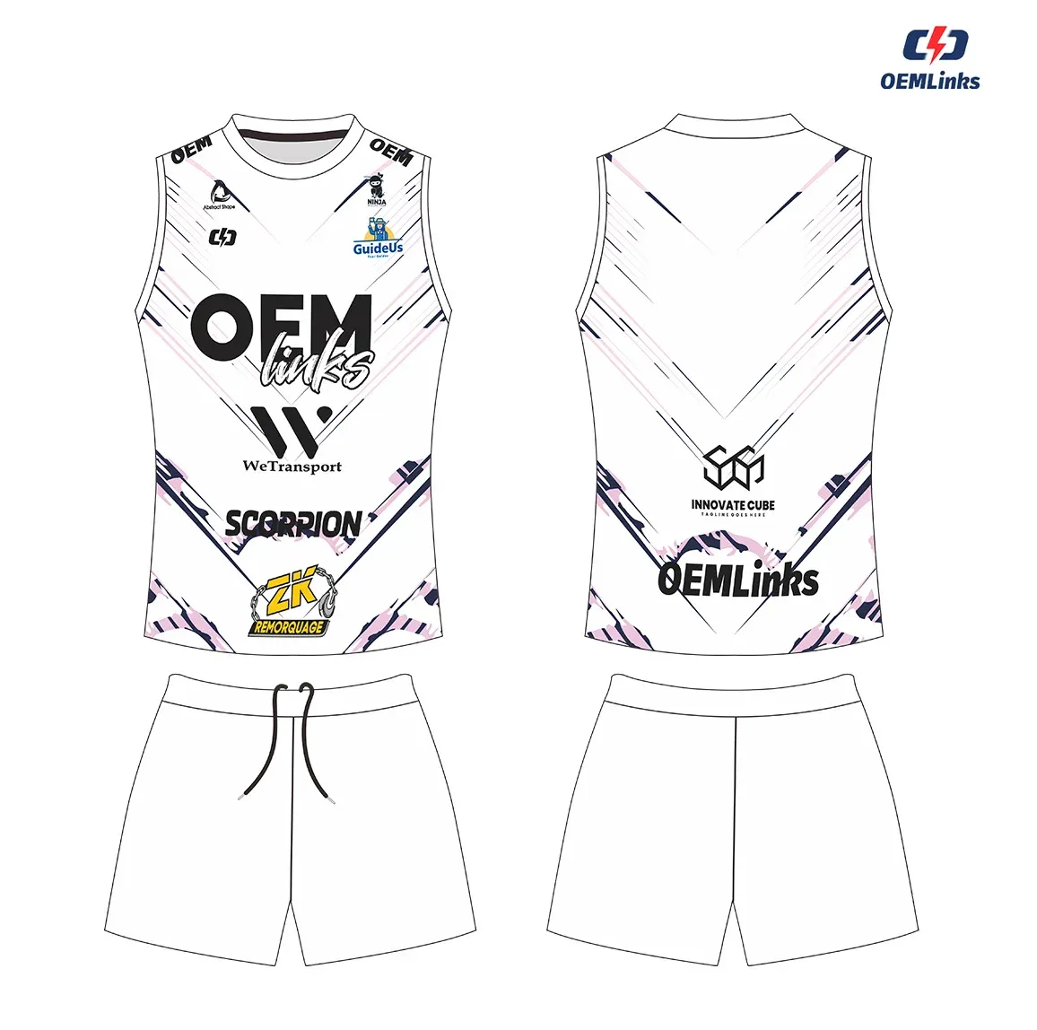 Custom volleyball uniform design UW12
